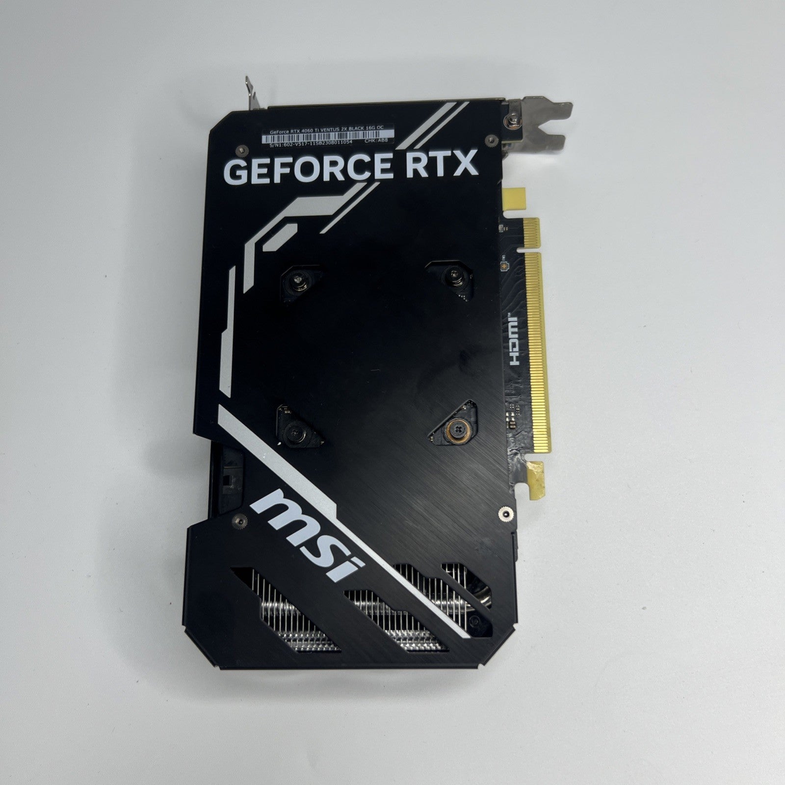 MSI GeForce RTX 4060 VENTUS 2X BLACK 16GB OC GDDR6 Graphics Card For Parts