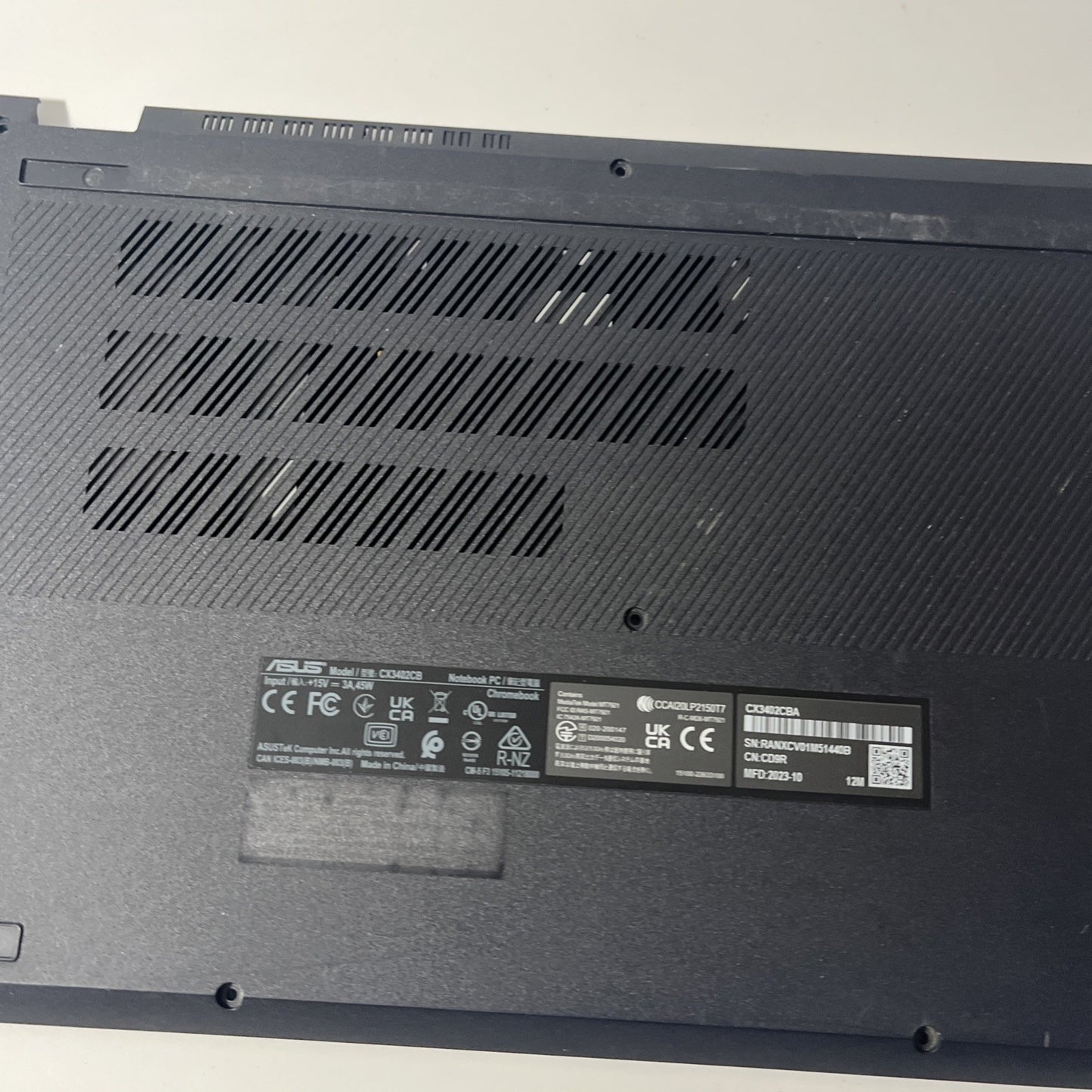 Genuine Asus Chromebook Plus CX34 CX3402CBA Base Cover Bottom Case 13N1-HSA0801