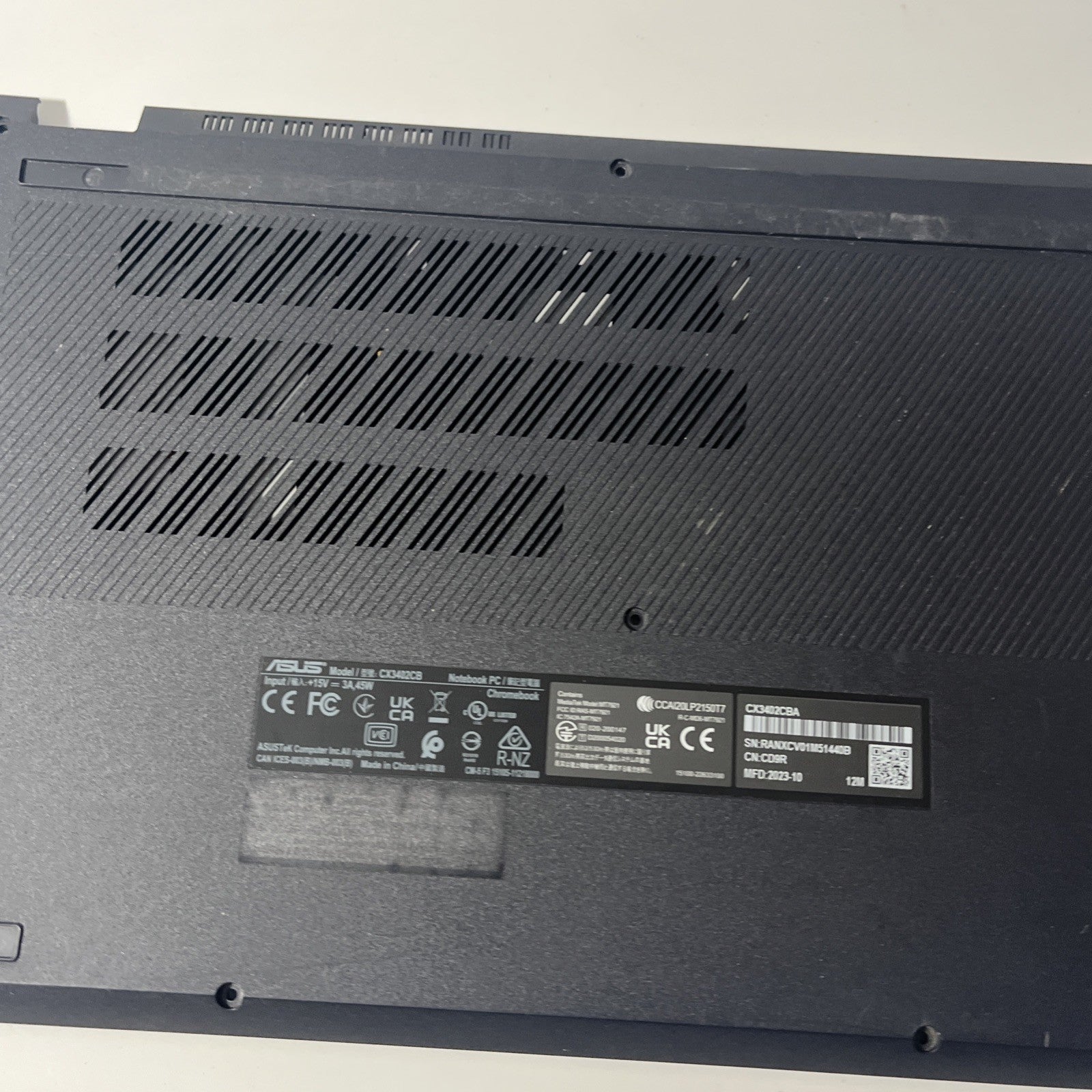 Genuine Asus Chromebook Plus CX34 CX3402CBA Base Cover Bottom Case 13N1-HSA0801
