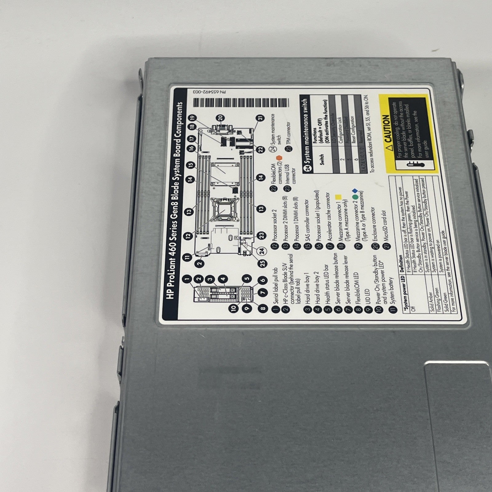 HP ProLiant BL460c Gen8 G8 2x six-Core E5-2640 XEON 2.5GHz 48G RAM.No Hard Drive