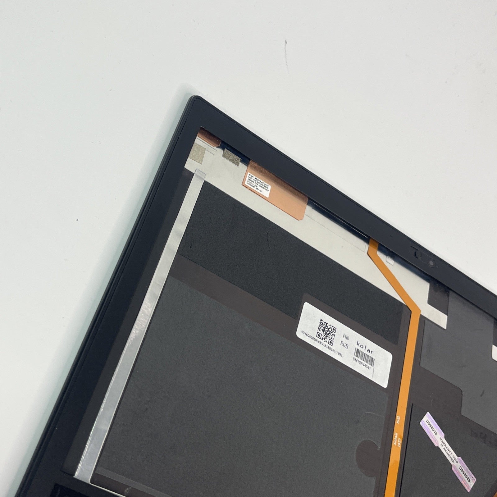 Lenovo ThinkPad T480s Series AQ16Q00060 Complete Top Lid Cover, Cables, Hinges.
