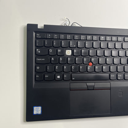Genuine black Lenovo ThinkPad X1 Carbon 6th Gen Complete UK Palmrest.Missing Key
