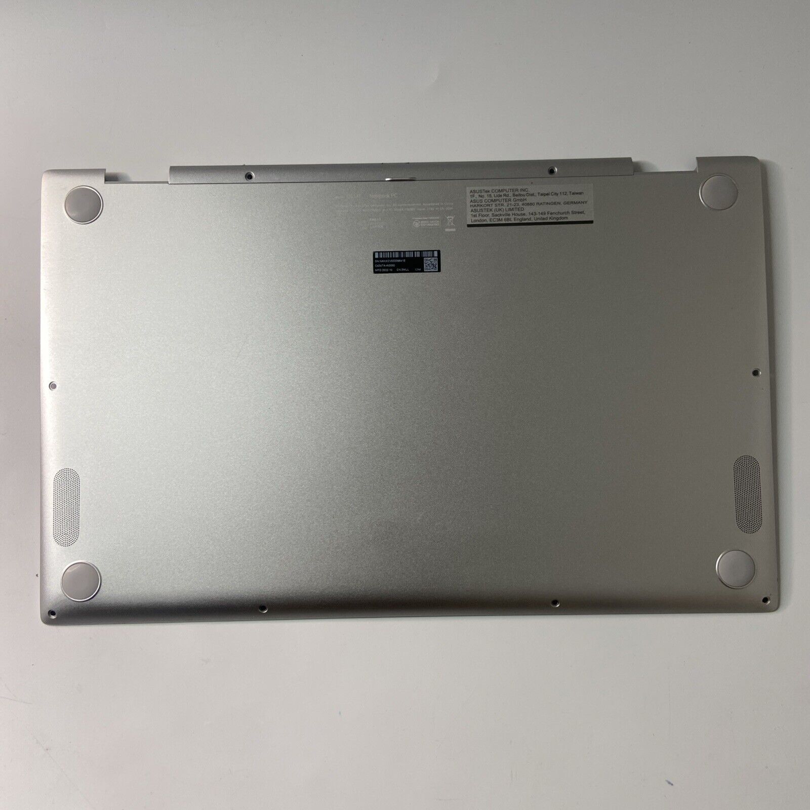 Asus Chromebook Flip C434T Base Chassis Bottom Case Cover Silver 13N1-7EA0521