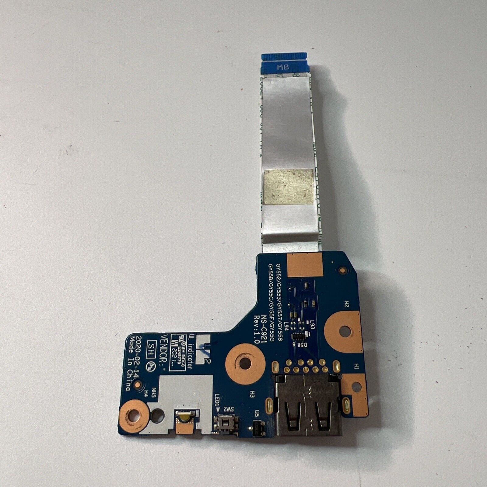 Lenovo Legion 5 15IMH05A USB Port Board and Cable NS-C921