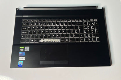 Clevo Notebook NH77DP Complete Palmrest Assembly UK Keyboard touchpad NH772-012