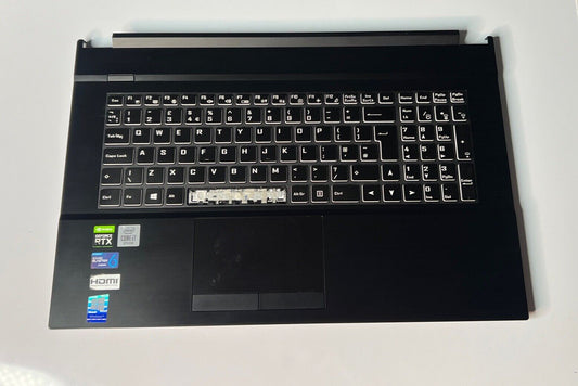 Clevo Notebook NH77DP Complete Palmrest Assembly UK Keyboard touchpad NH772-012