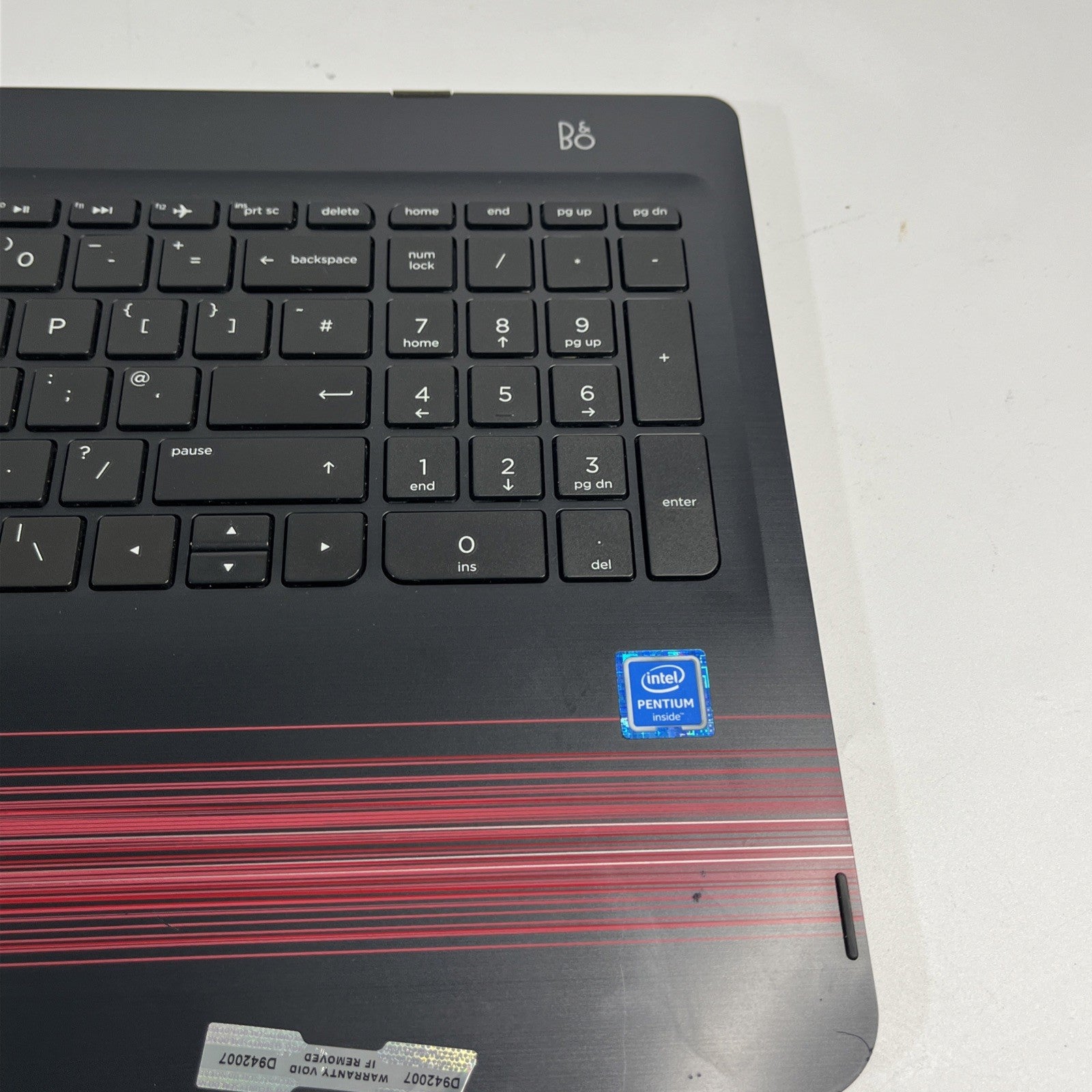 Genuine HP Pavilion 15-BK Series 15-BK060SA Palmrest Touchpad Keyboard Black/Red