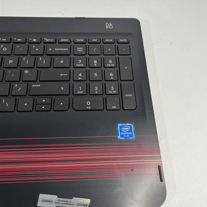 Genuine HP Pavilion 15-BK Series 15-BK060SA Palmrest Touchpad Keyboard Black/Red