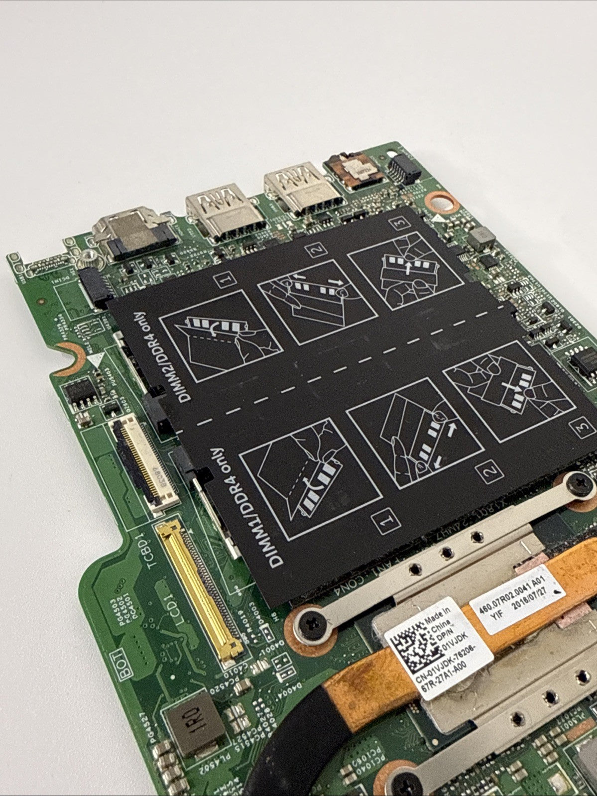 Dell Inspiron 13 5378 Laptop i5-7200U Motherboard 0PG0MH + Heatsink