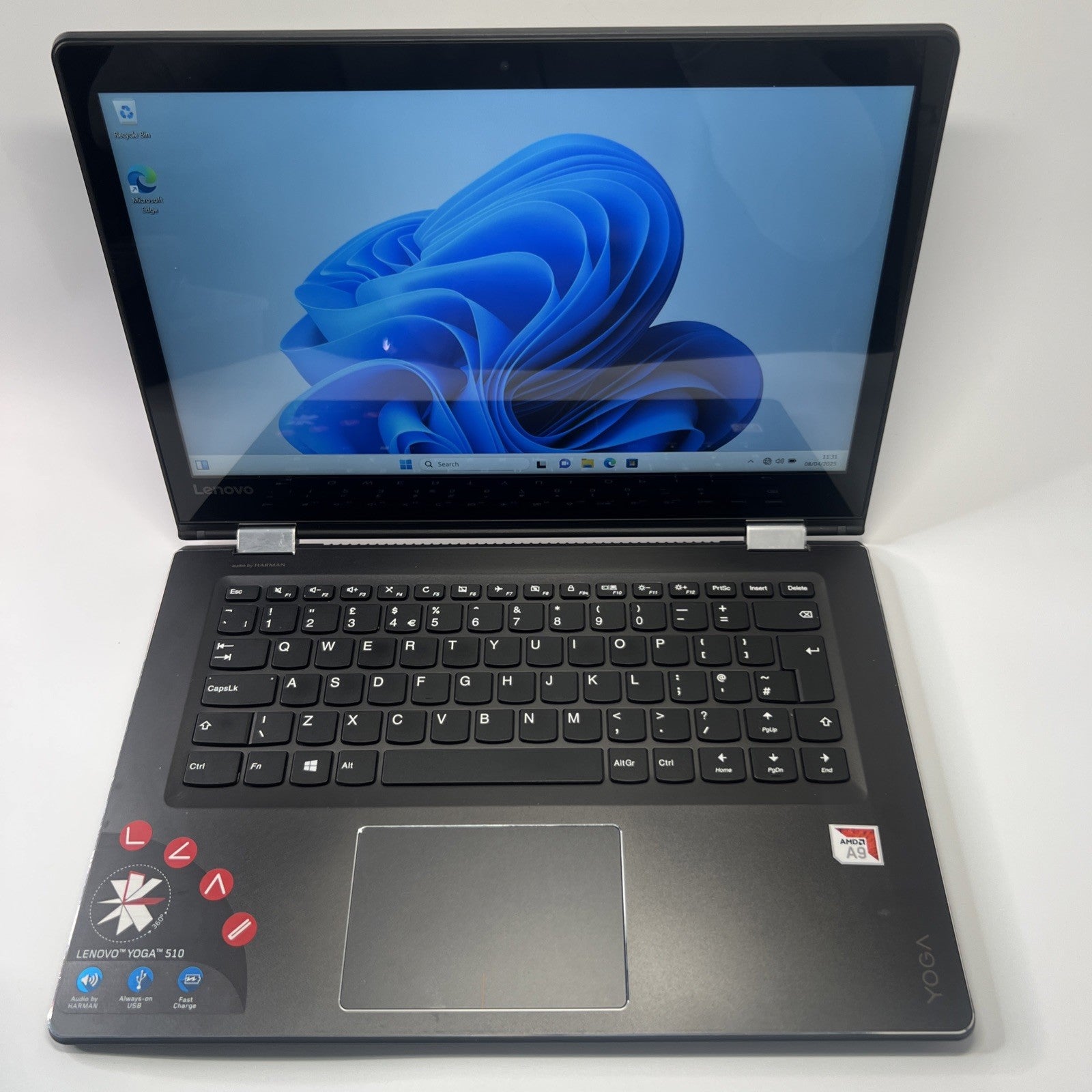 Lenovo Yoga 510-14AST AMD A9-9410 8GB RAM 1TB Touchscreen Laptop Windows 11