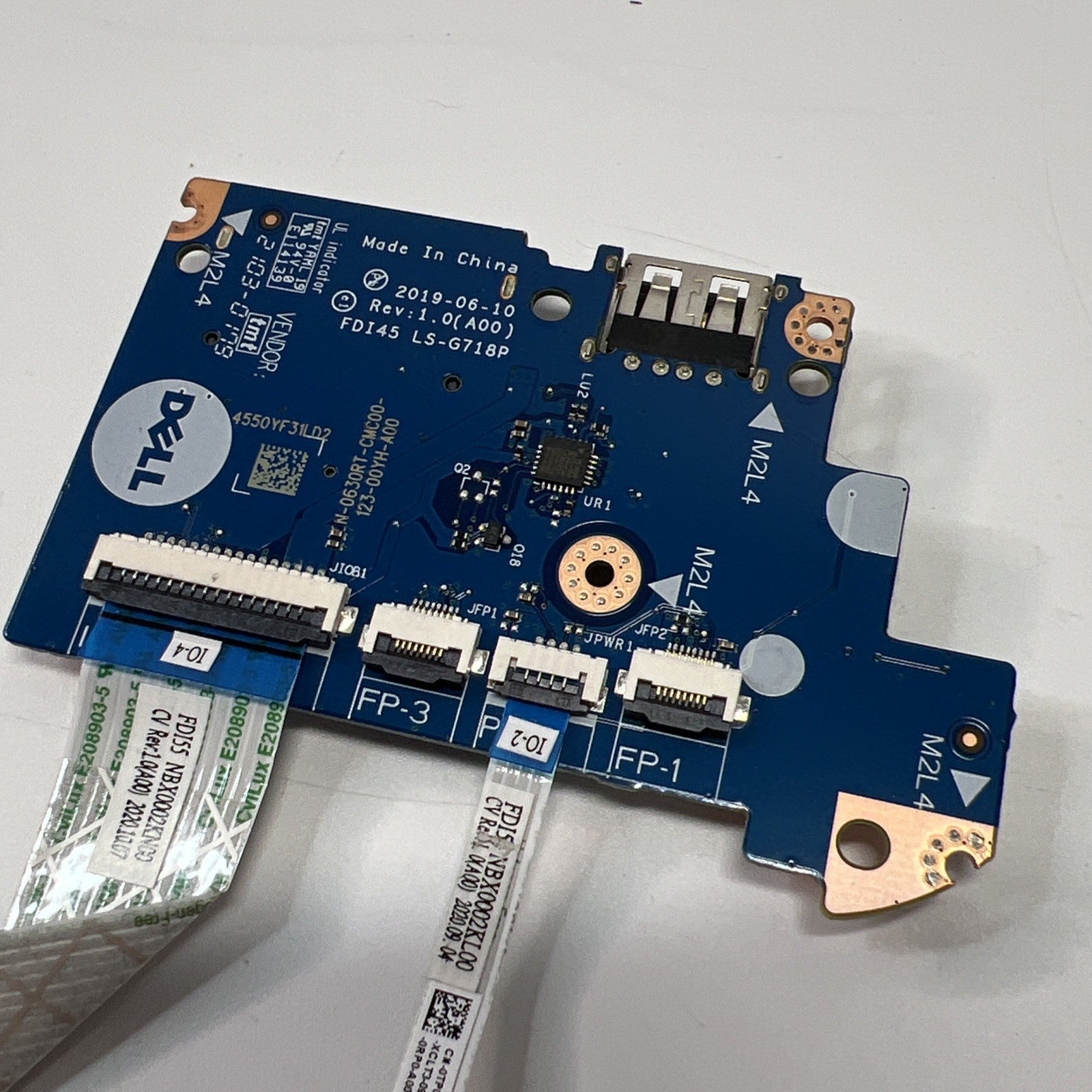 Genuine Dell Inspiron 3505 I/O Board LS-G718P FDI45 0630RT + Connectors