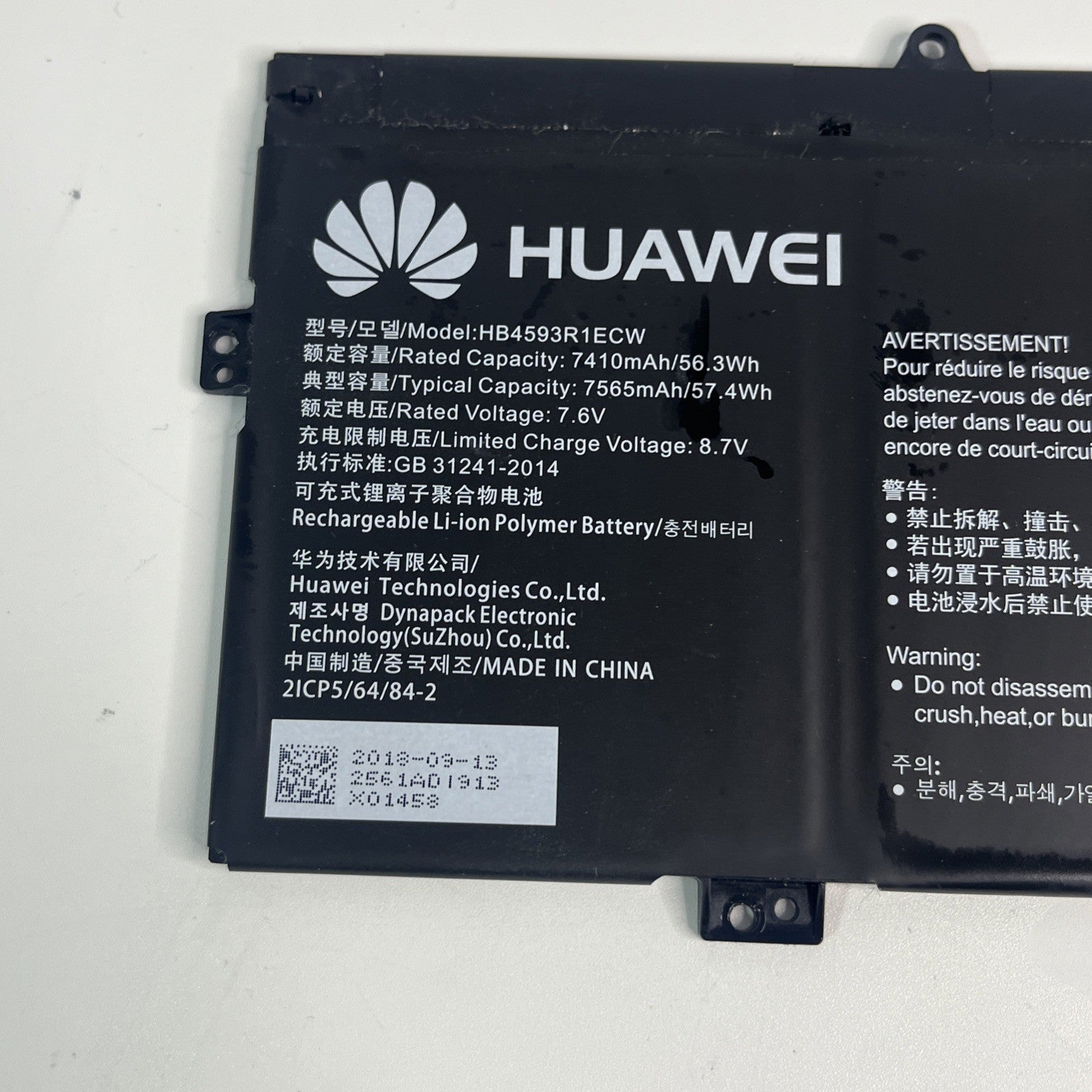 HB4593R1ECW- Laptop Battery for Huawei MateBook 14 2020 2021 AMD KLVL-WFH9