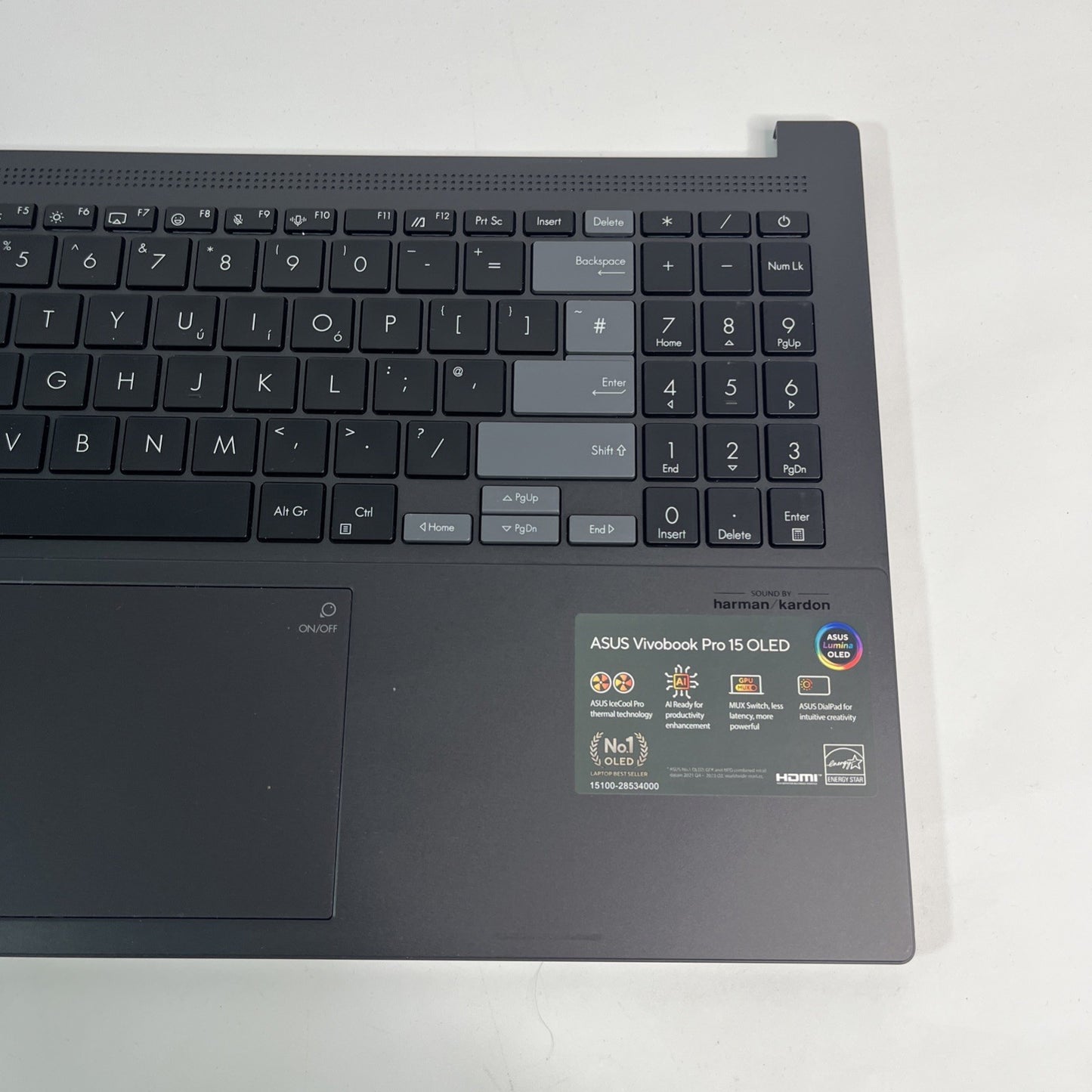 Genuine Black Asus Vivobook PRO 15 N6506M  Palmrest & Touchpad 13n1-JHU0C01 #G A