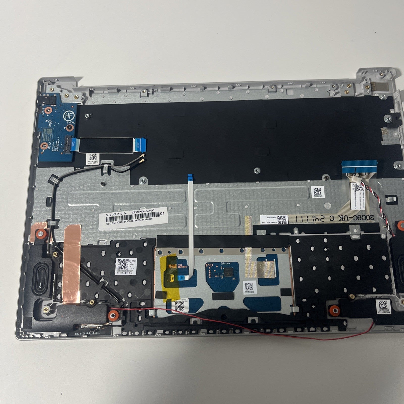 Silver Samsung Chromebook XE310XDA Palmrest, Speakers & Touchpad HQ20901811