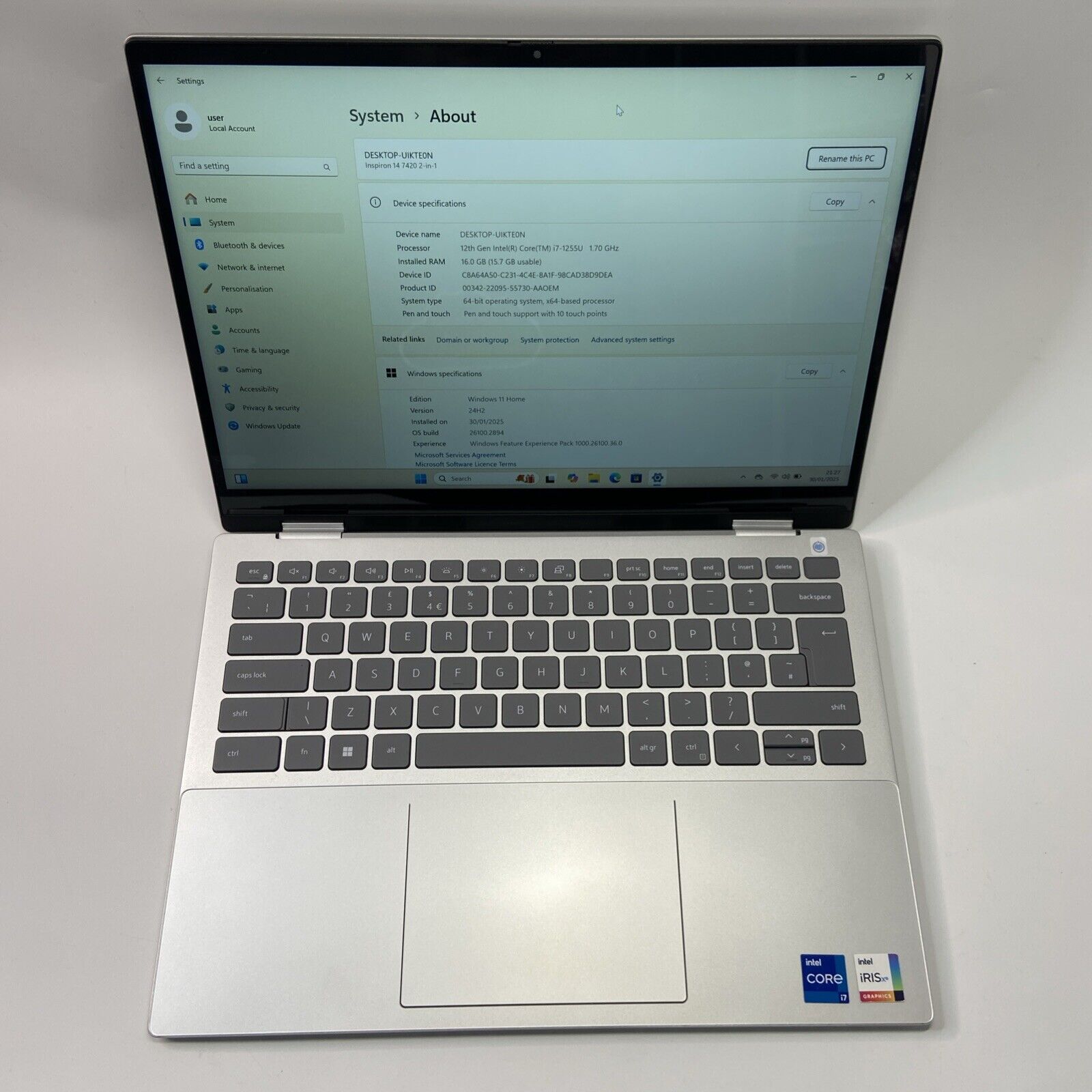 DELL Inspiron 14 7420 2-in-1 Laptop – Core i7-1255U 16GB RAM 512GB SSD Win 11