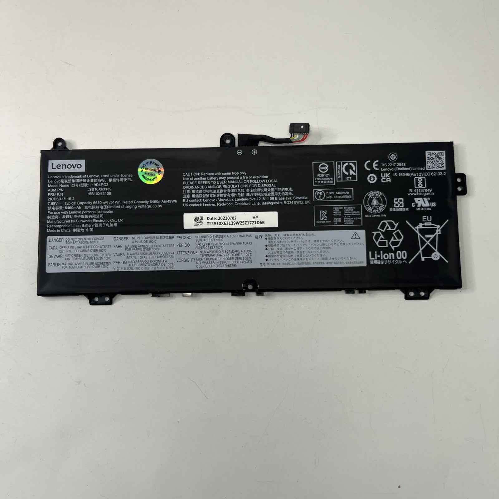Genuine Lenovo IdeaPad FLEX 5 CB 13ITL6, FLEX 5 CB-13IML05 Laptop Battery 