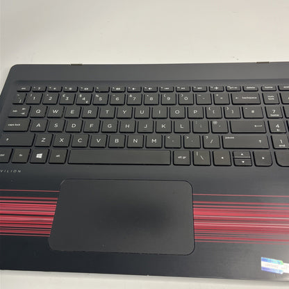 Genuine HP Pavilion 15-BK Series 15-BK060SA Palmrest Touchpad Keyboard Black/Red