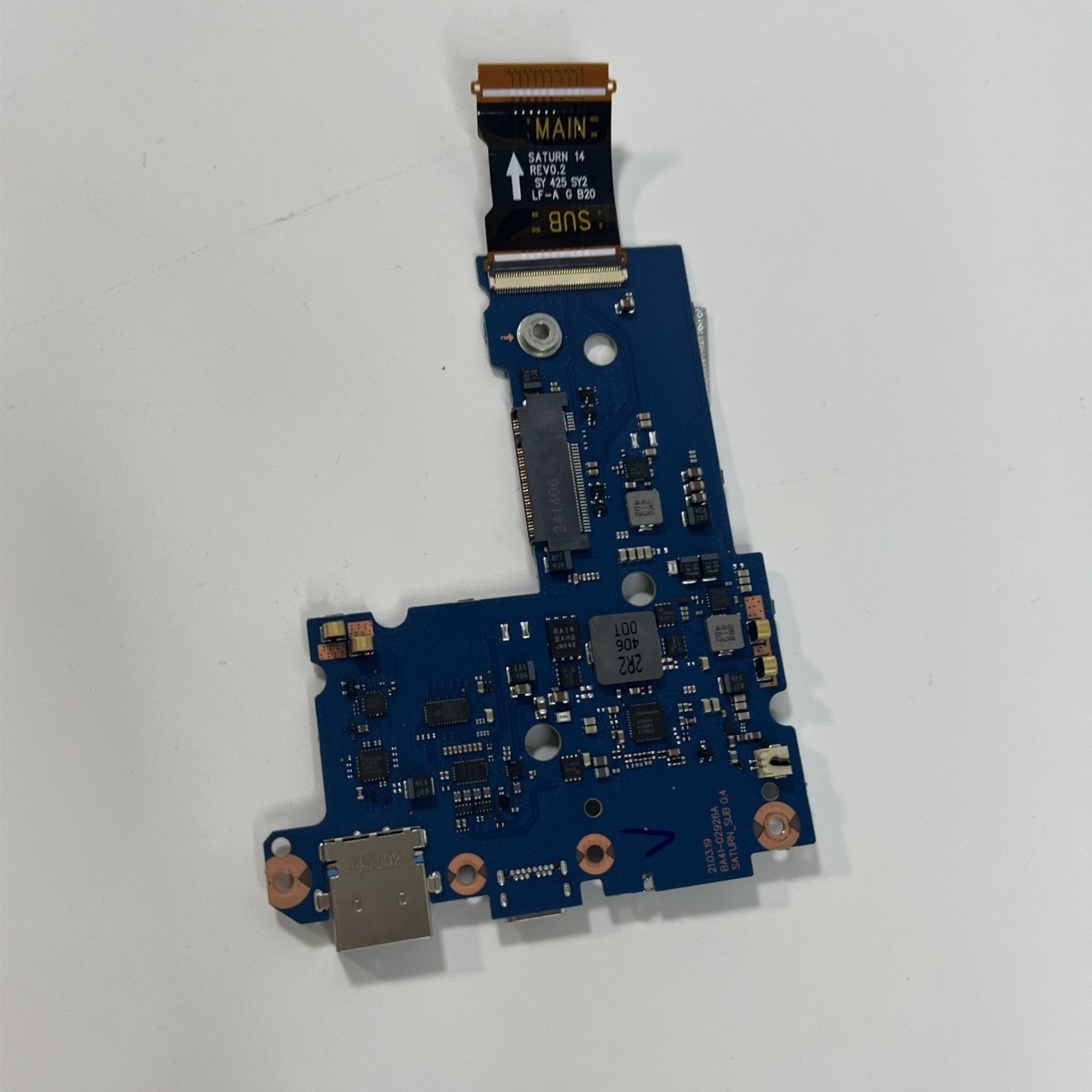 Samsung USB IO PC Board W/Cable Saturn 14 Chromebook Go XE345XDA BA41-02926A