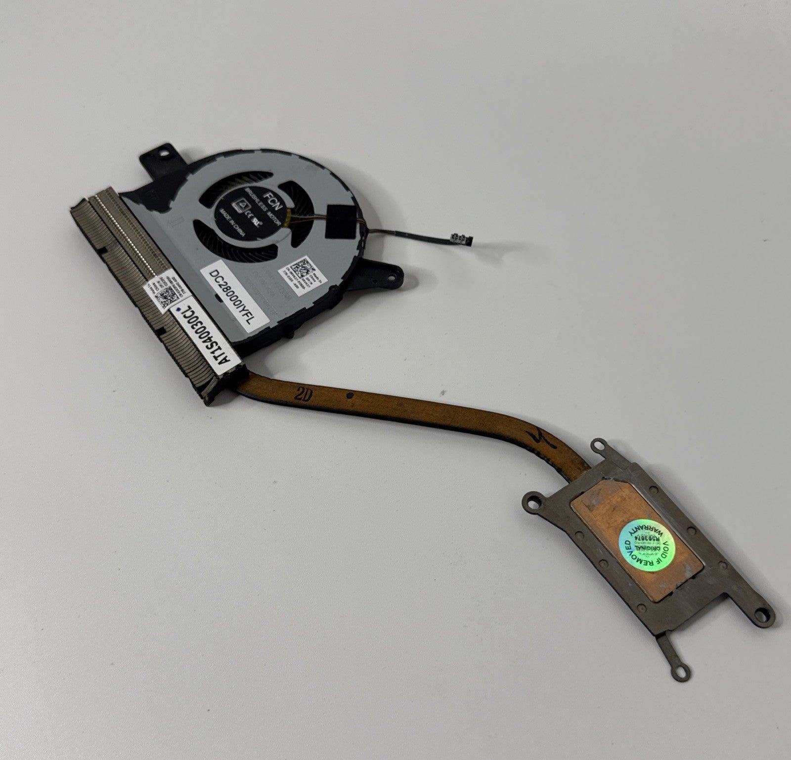 Dell Latitude 5580 CPU Heatsink and Cooling Fan 09VK27 02K3PX