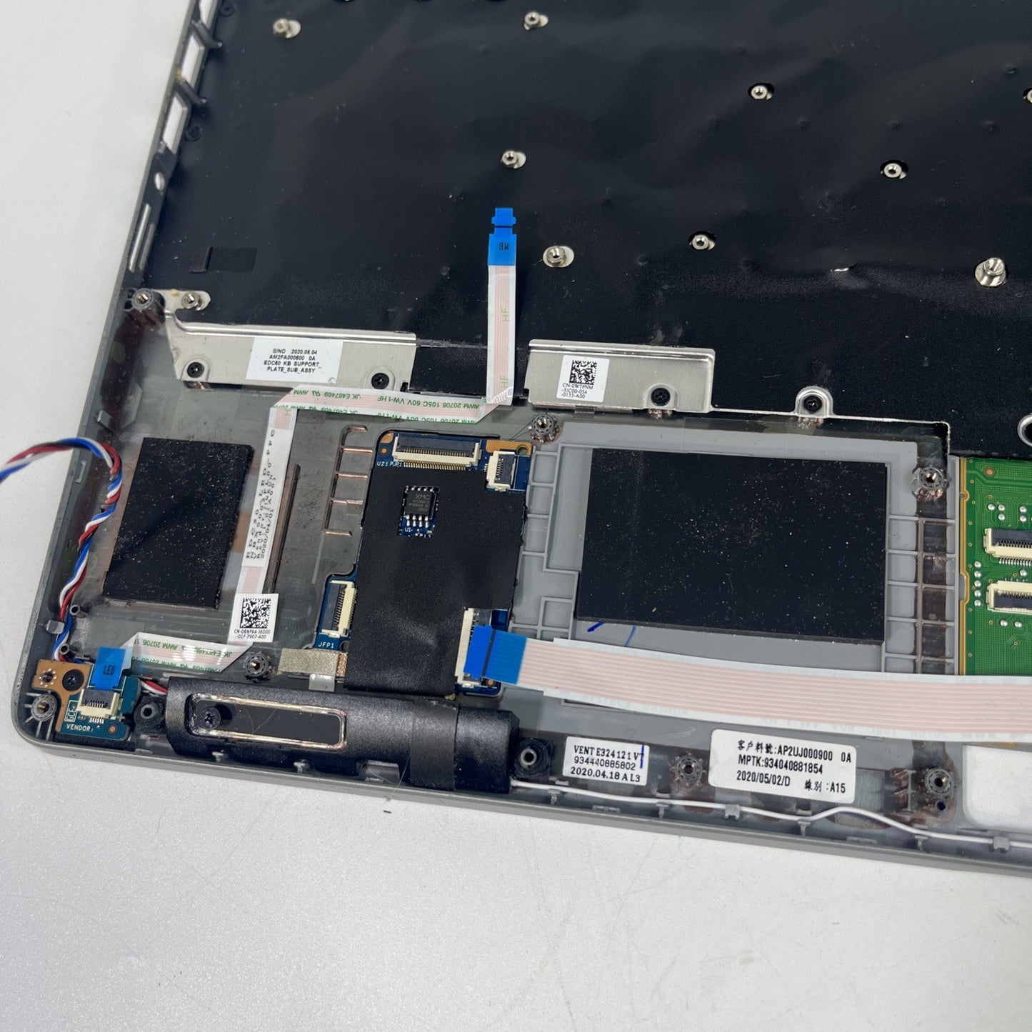 Genuine DELL LATITUDE 5510 Palmrest,keyboard,touchpad & Speakers.