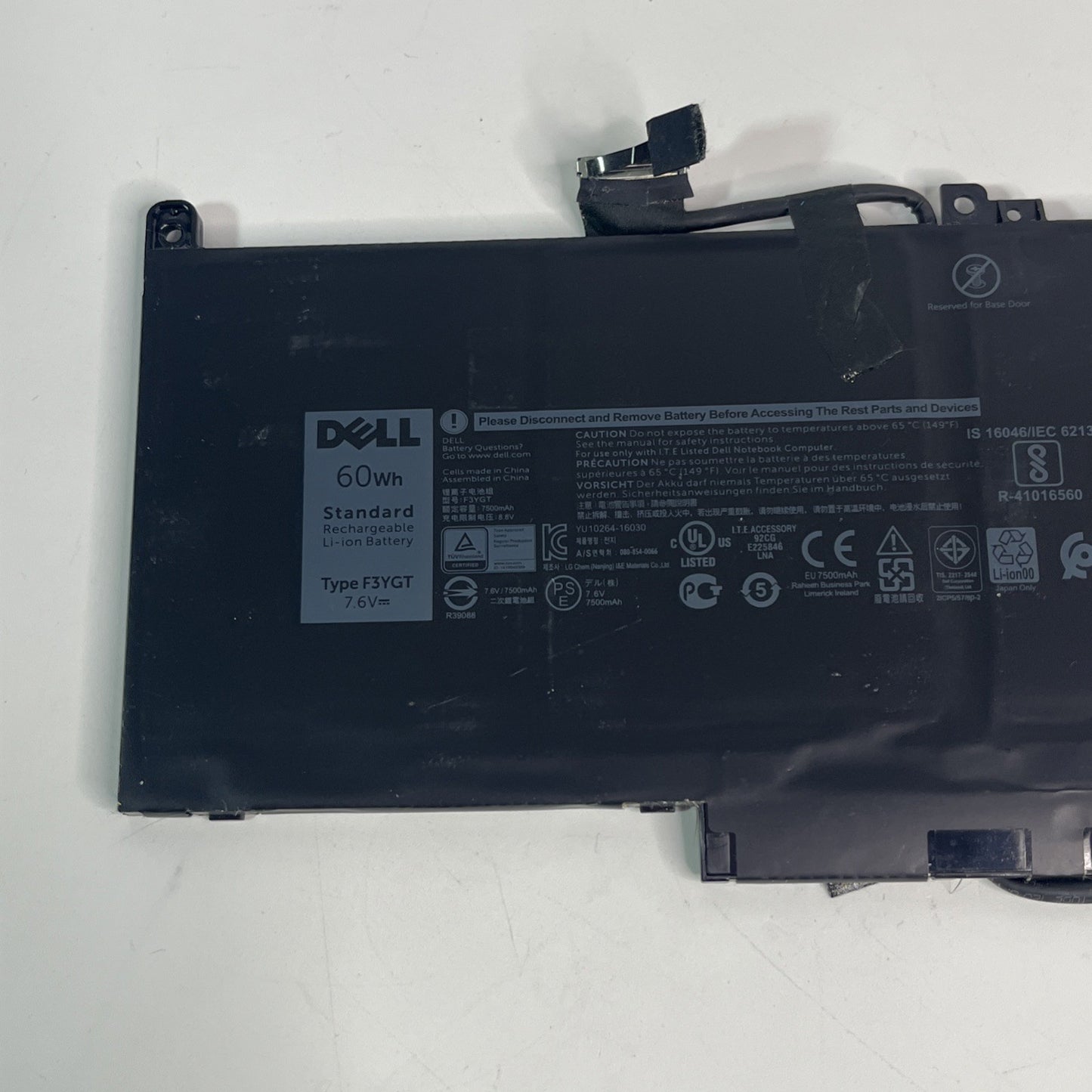 Genuine Dell Latitude 7480 Battery F3YGT Health Condition Good