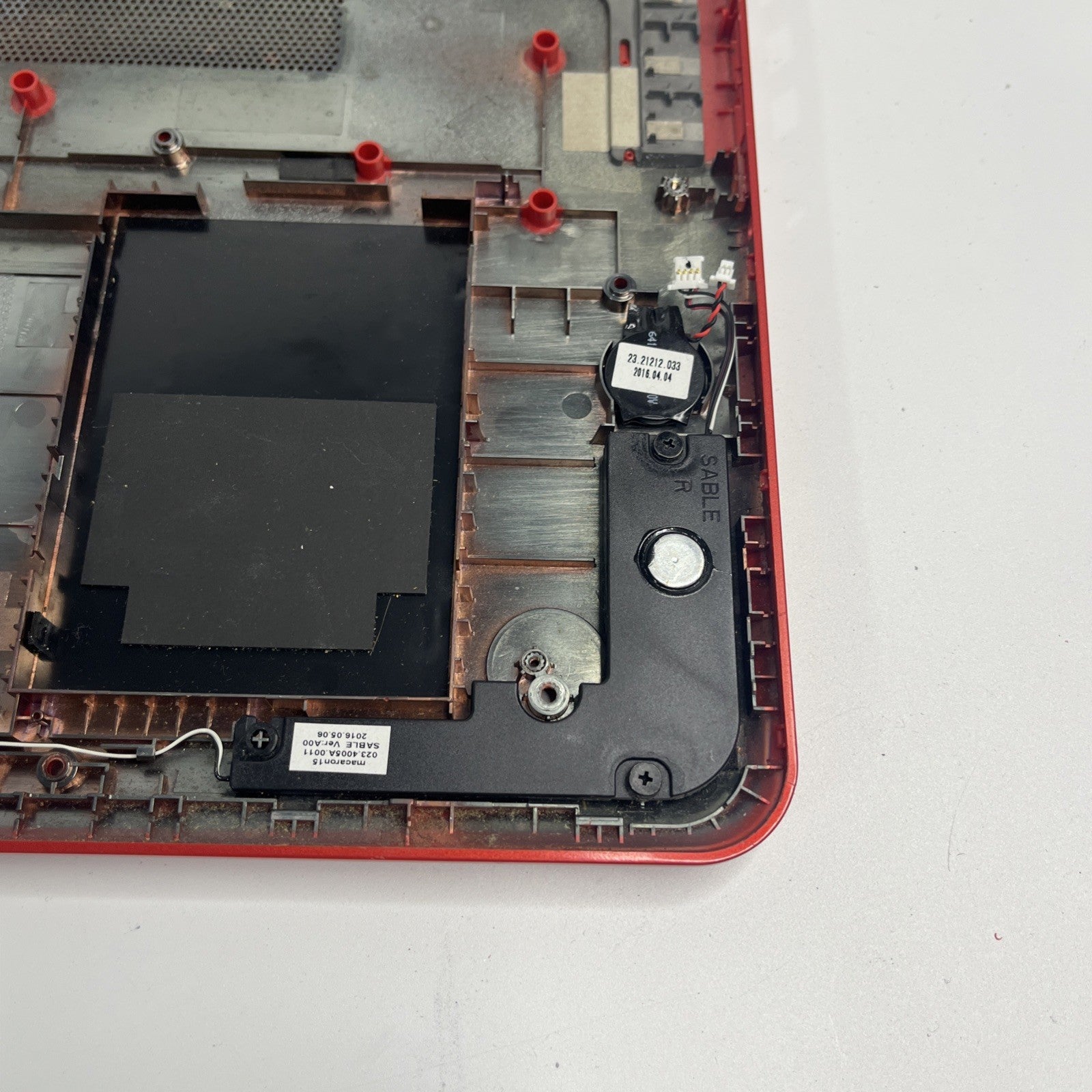 Genuine Red Hp Pavilion 15-BK060SA Bottom Base Cover Case, Speakers+ Usb Board.