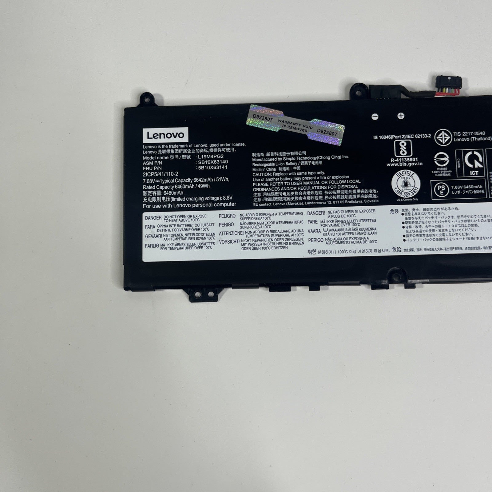 L19M4Pg2 Lenovo Ideapad 5 Chromebook Genuine Battery (Good Health)