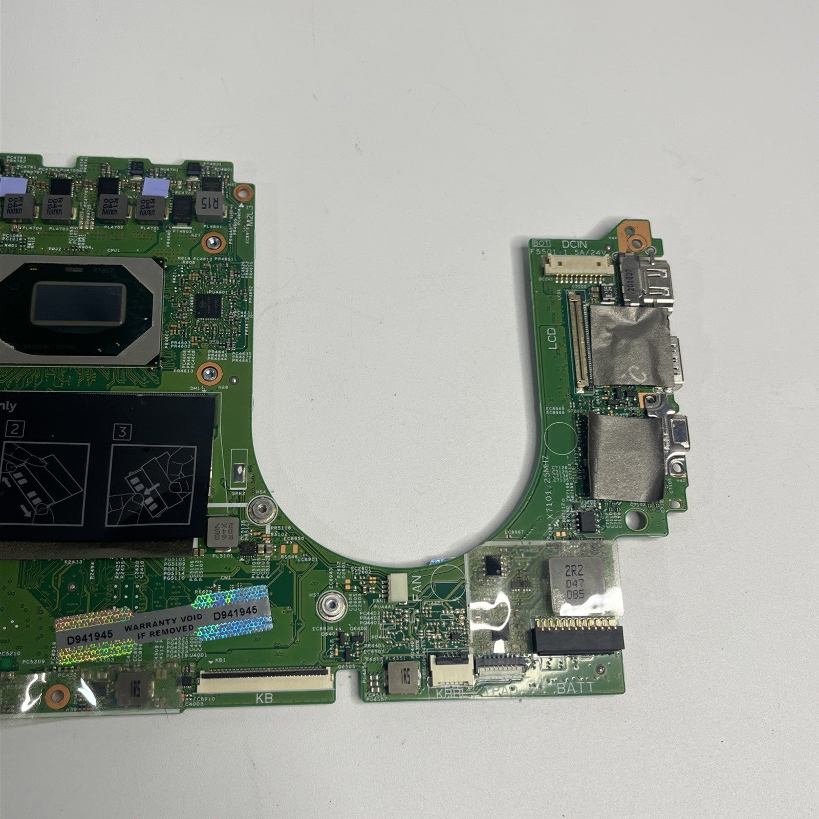 Genuine Dell Inspiron 7501 Motherboard i7-10750H 09H3PJ. GTX 1650 Ti