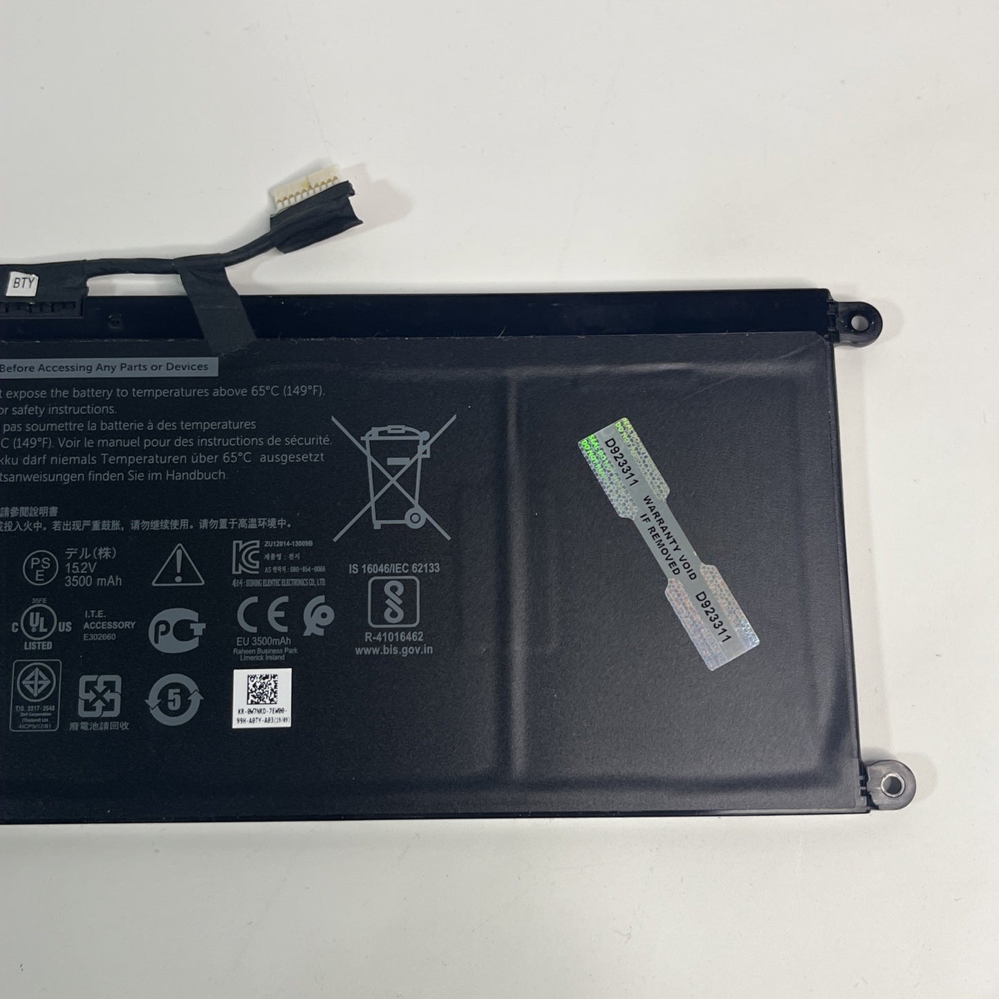 Genuine Dell 33YDH  3500mAh 56Wh Laptop Laptop Battery Good Health