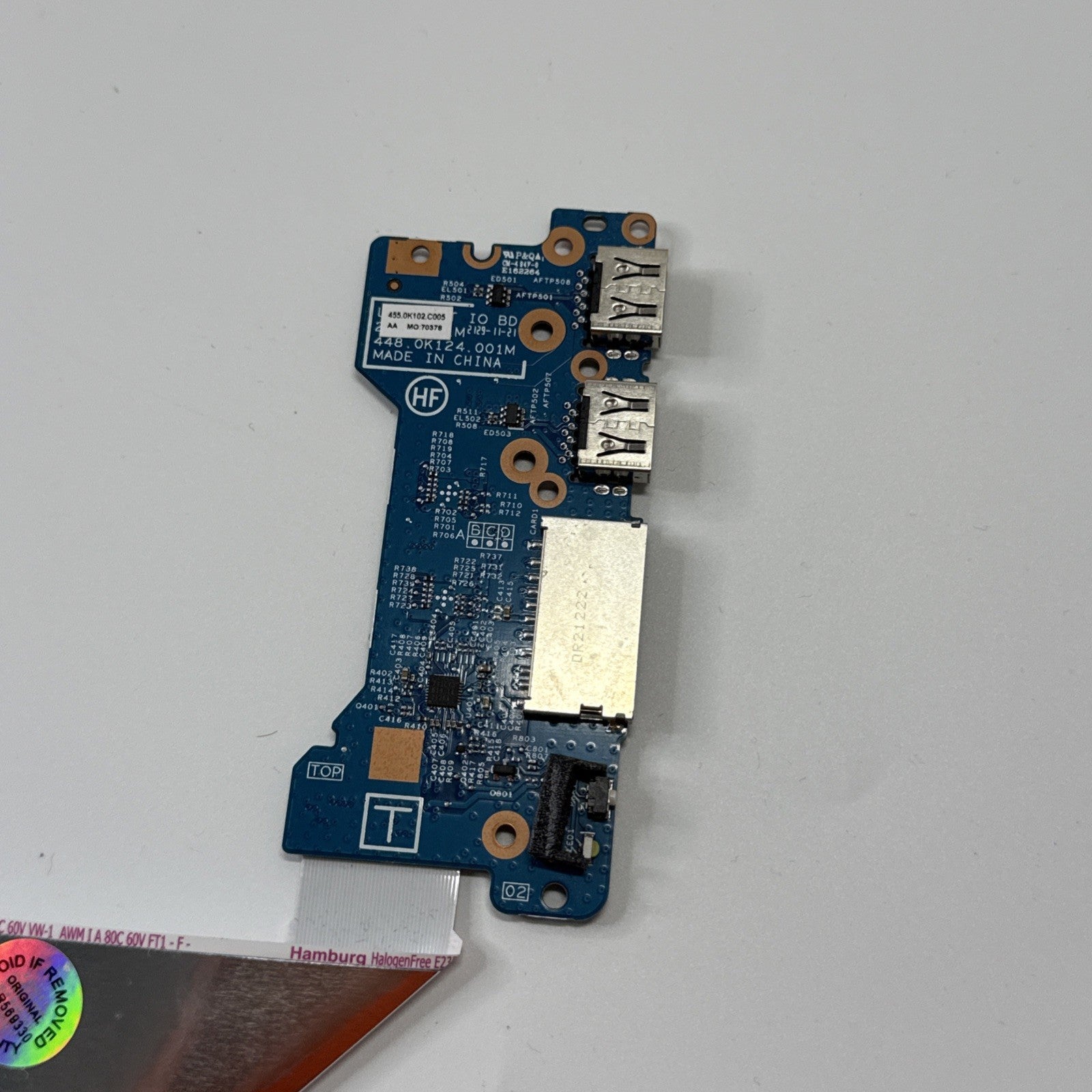 Lenovo Ideapad Flex 5 15IIL05 USB I/O Port Board 455.0K102.C004 AA & Cable