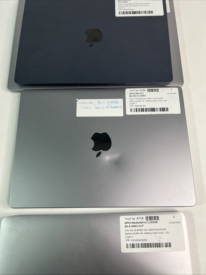 Apple MacBook Job Lot A2779 A2338 A1707 A2681 Broken Screens Working