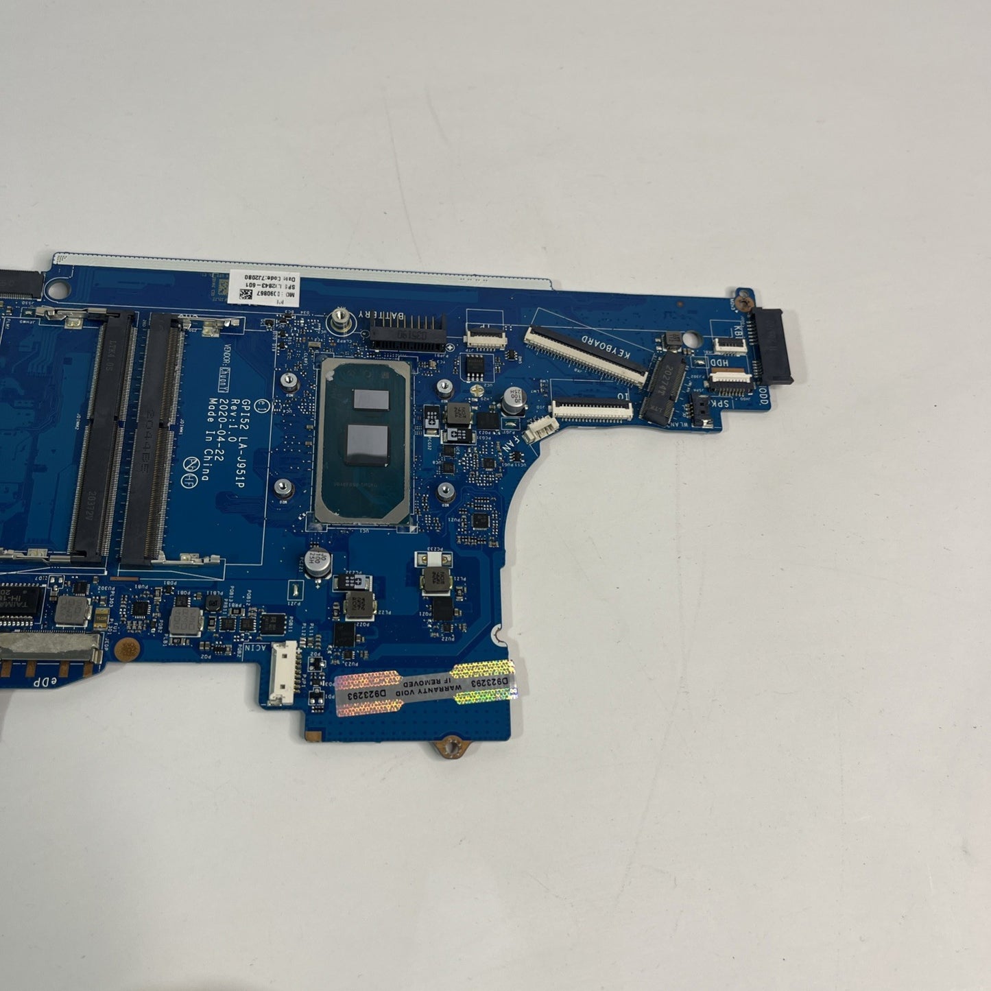 HP Notebook 250 G7 Intel Core i3-1005G1 Motherboard GPI52 LA-J951P Faulty