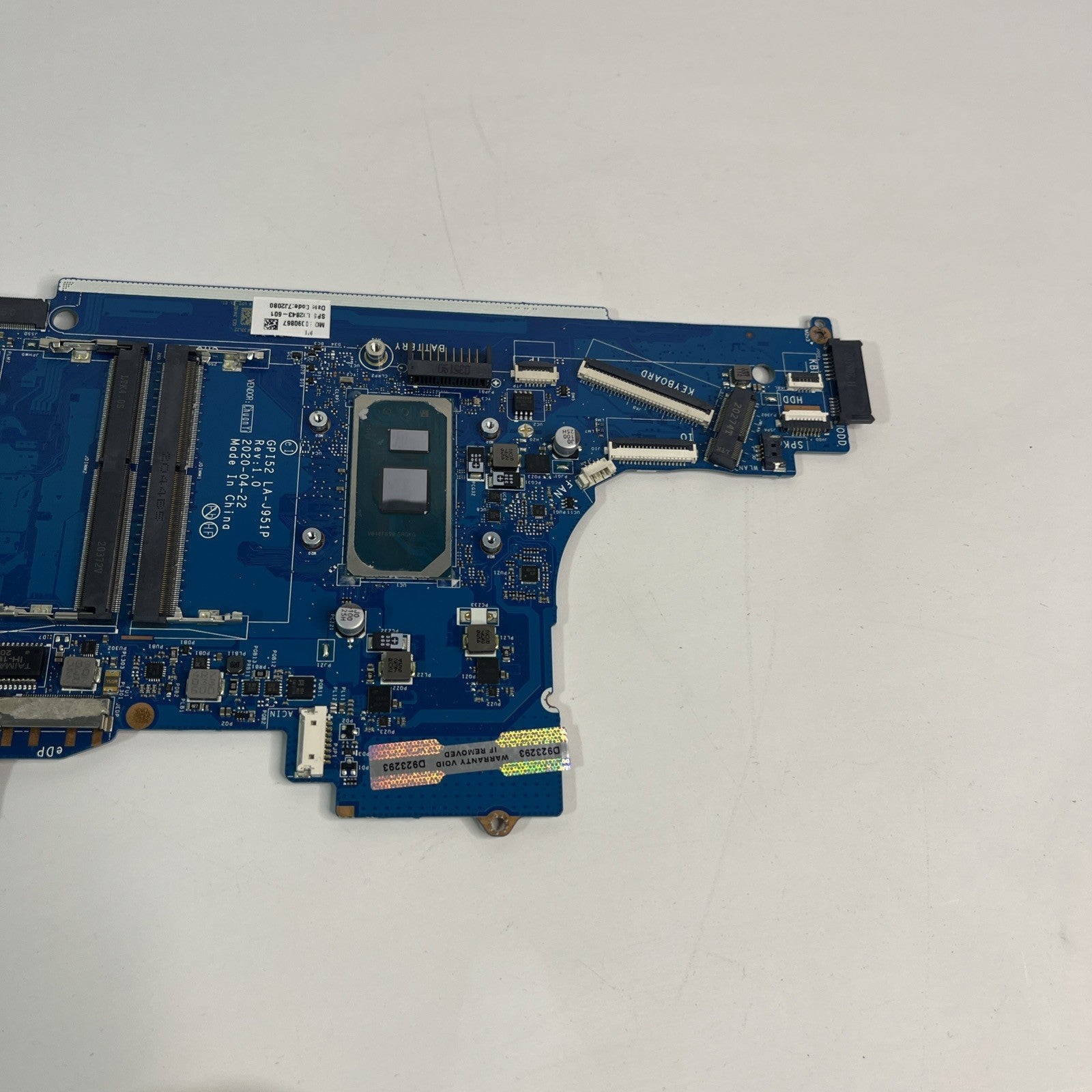 HP Notebook 250 G7 Intel Core i3-1005G1 Motherboard GPI52 LA-J951P Faulty