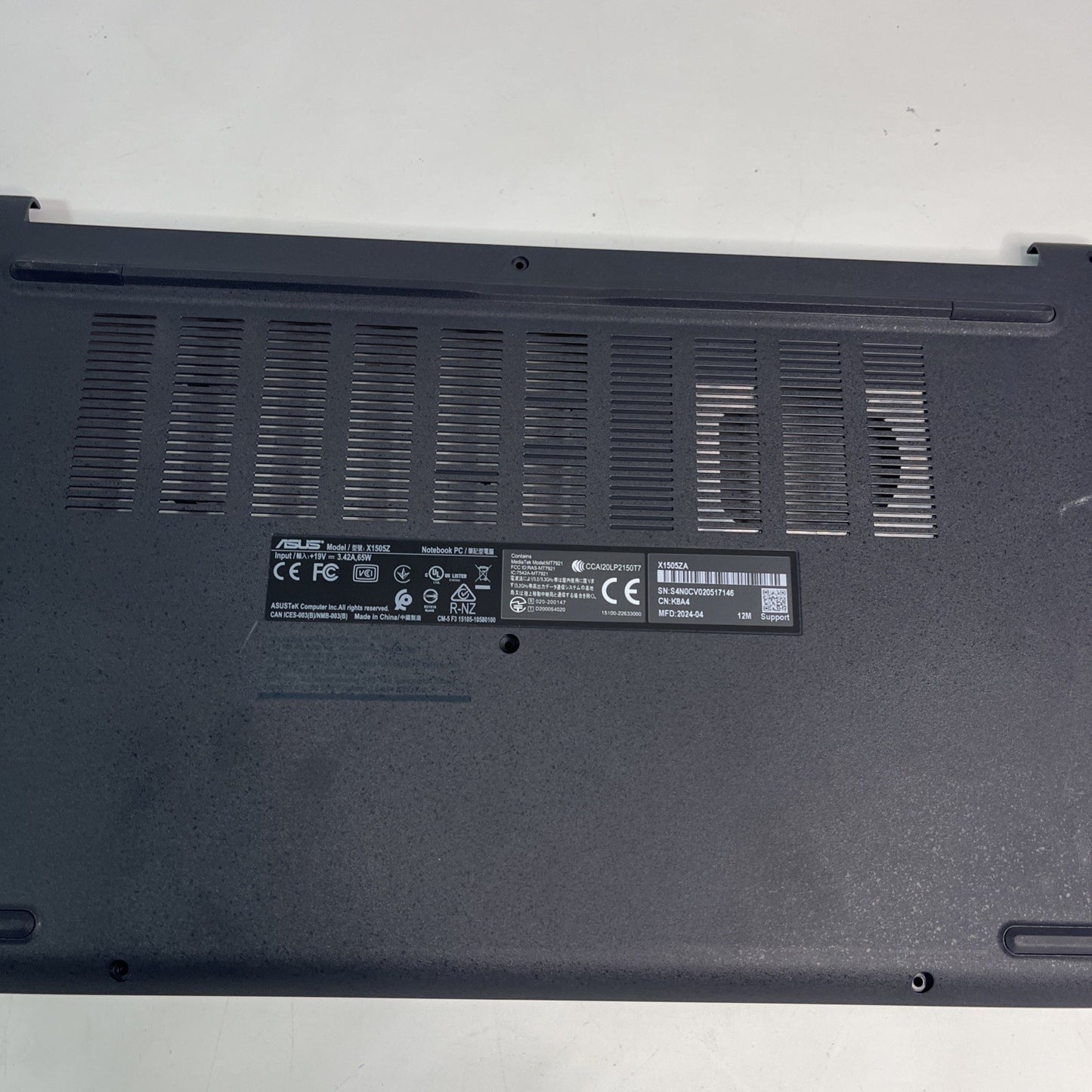 Genuine Black Asus Vivobook 15 X1505ZA Base Cover Bottom Case 13N1-Gca0801