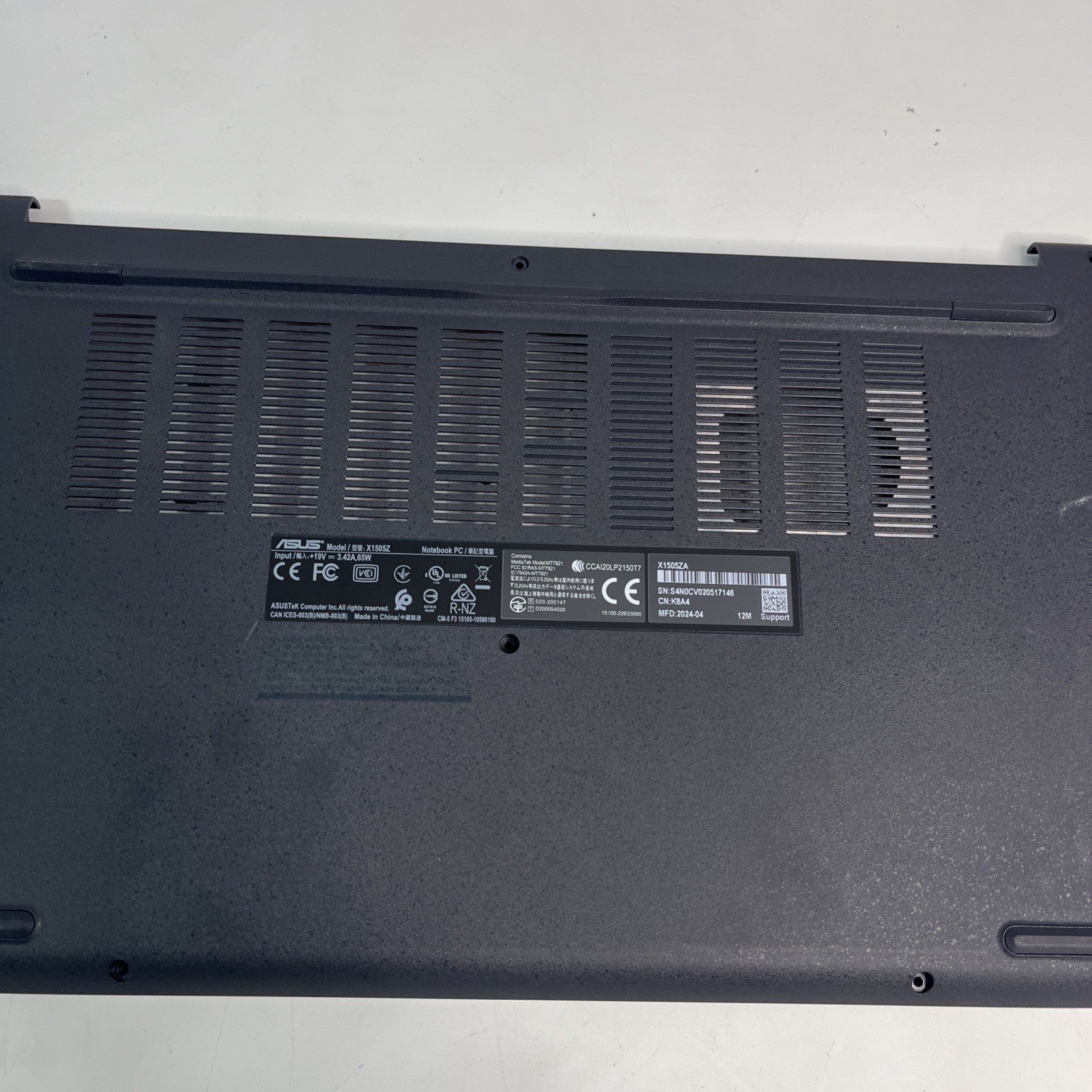 Genuine Black Asus Vivobook 15 X1505ZA Base Cover Bottom Case 13N1-Gca0801