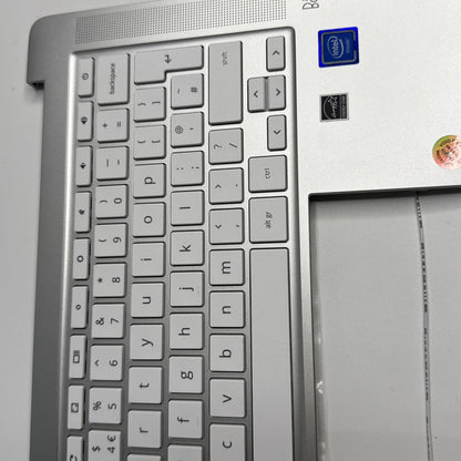 HP Chromebook 14A-NA0001sa Palmrest Cover Keyboard UK Sliver Speakers Genuine