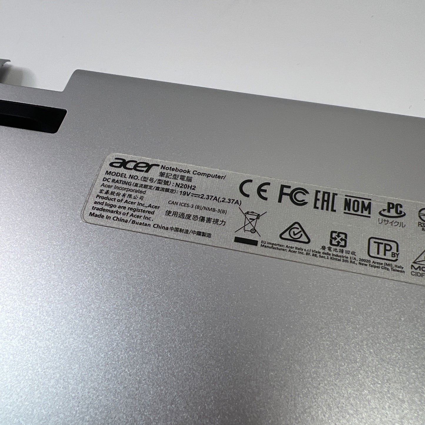 Acer Swift SF114-33 SF114-34 Silver Base Bottom Cover NC210110ZQ 60.HYSN8.001