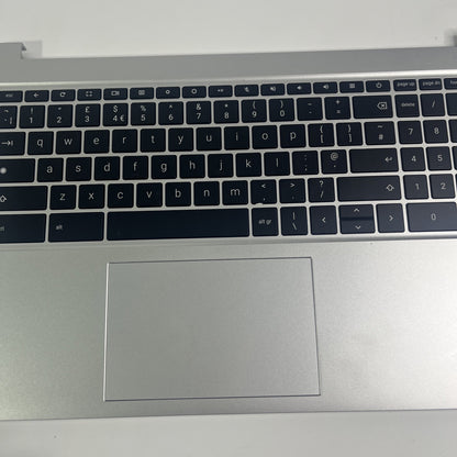 HP Silver Chromebook 15a-na0005sa Palmrest, Keyboard,speakers, Touchpad