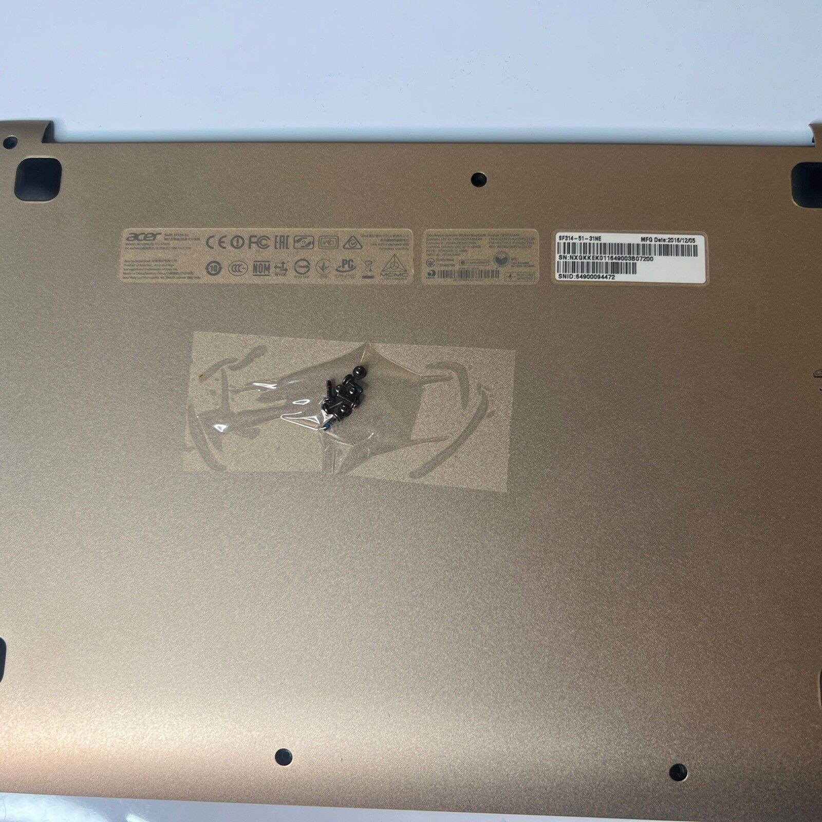 Acer Aspire Swift SF314-51 Golden Bottom Base 13N1-0QA0701