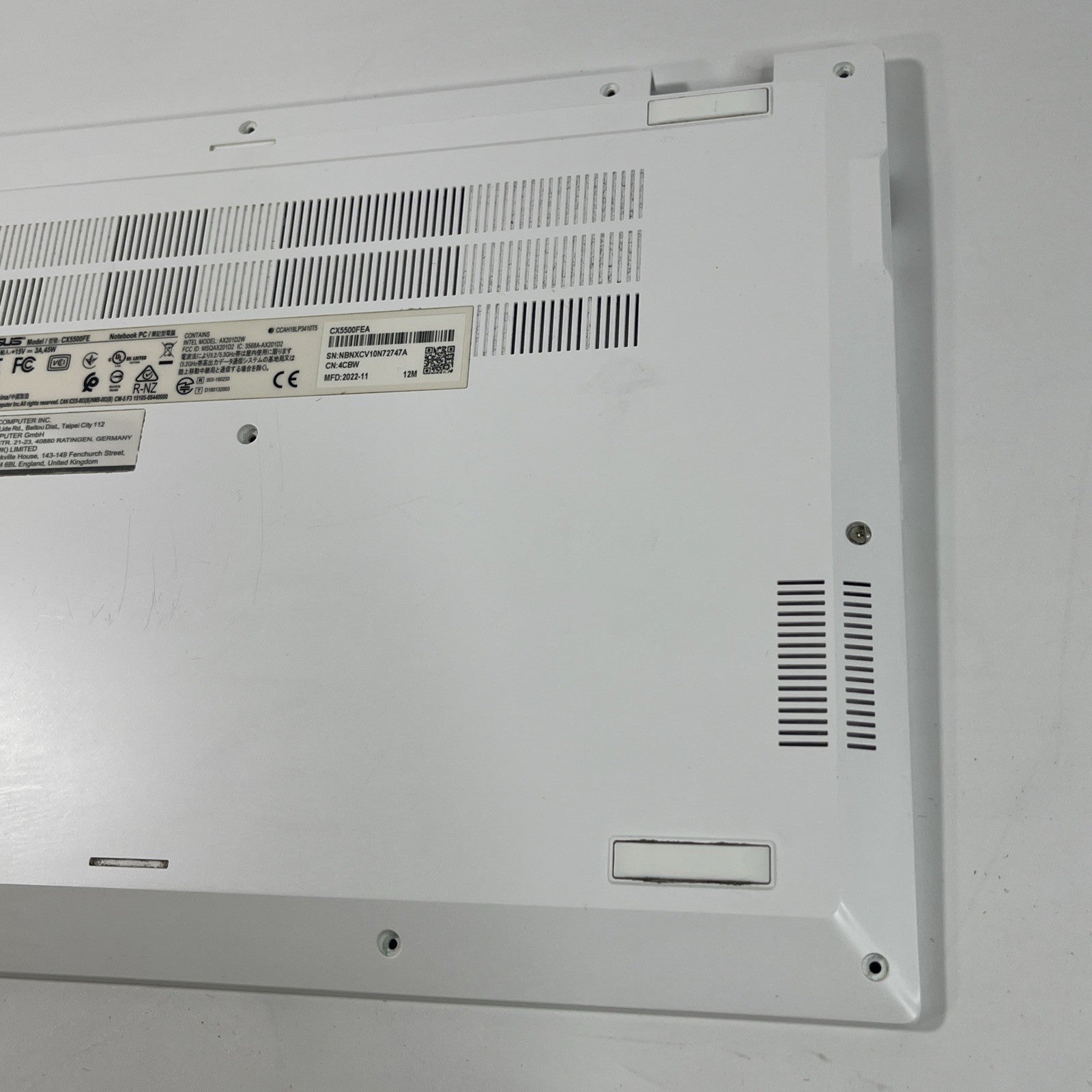 Genuine Asus Chromebook CX5500FE Base Bottom Cover 13N1-BRA0221