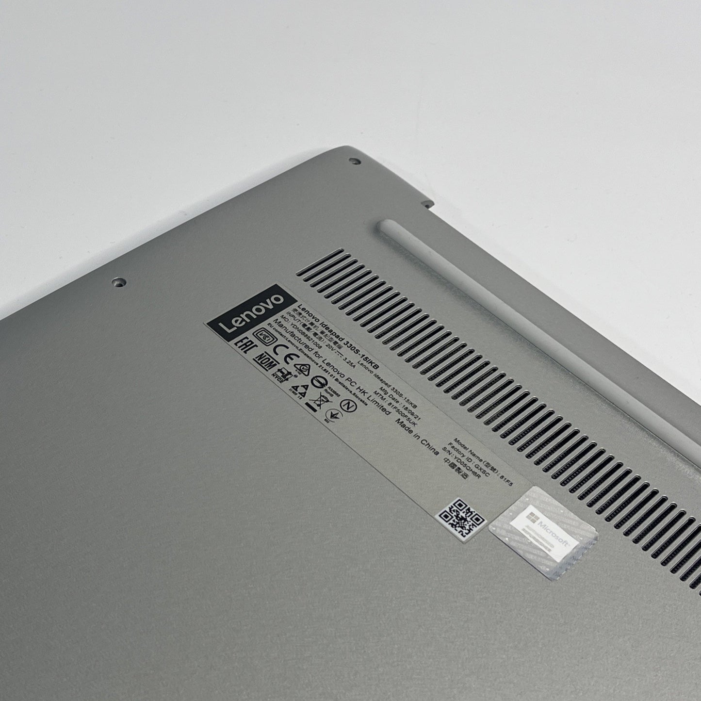 Genuine Sliver Lenovo Ideapad 330S-15IKB Base Bottom Chassis Cover Grade A