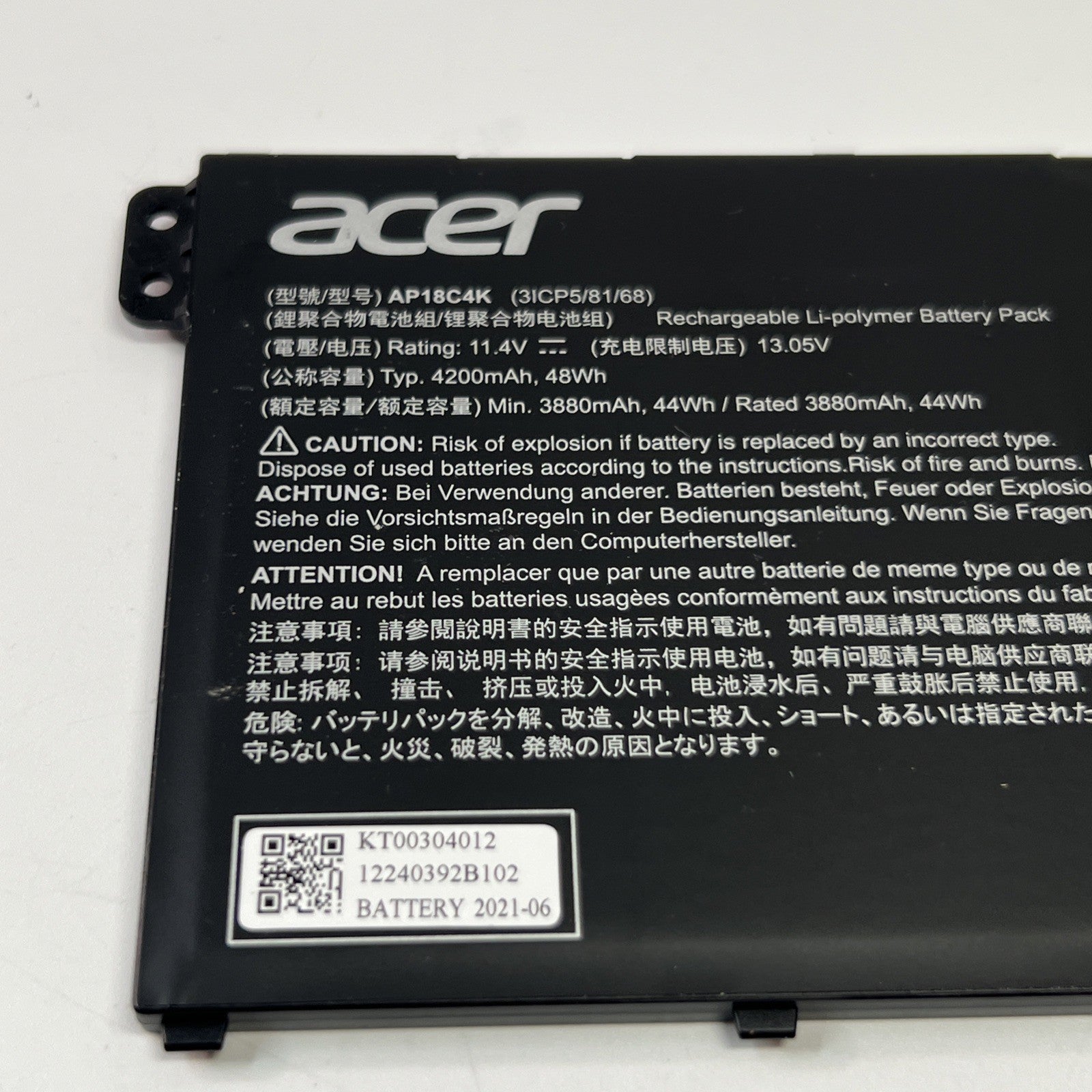Genuine Acer Swift SF114-34 Battery AP18C4K (VERY GOOD) KT00304012