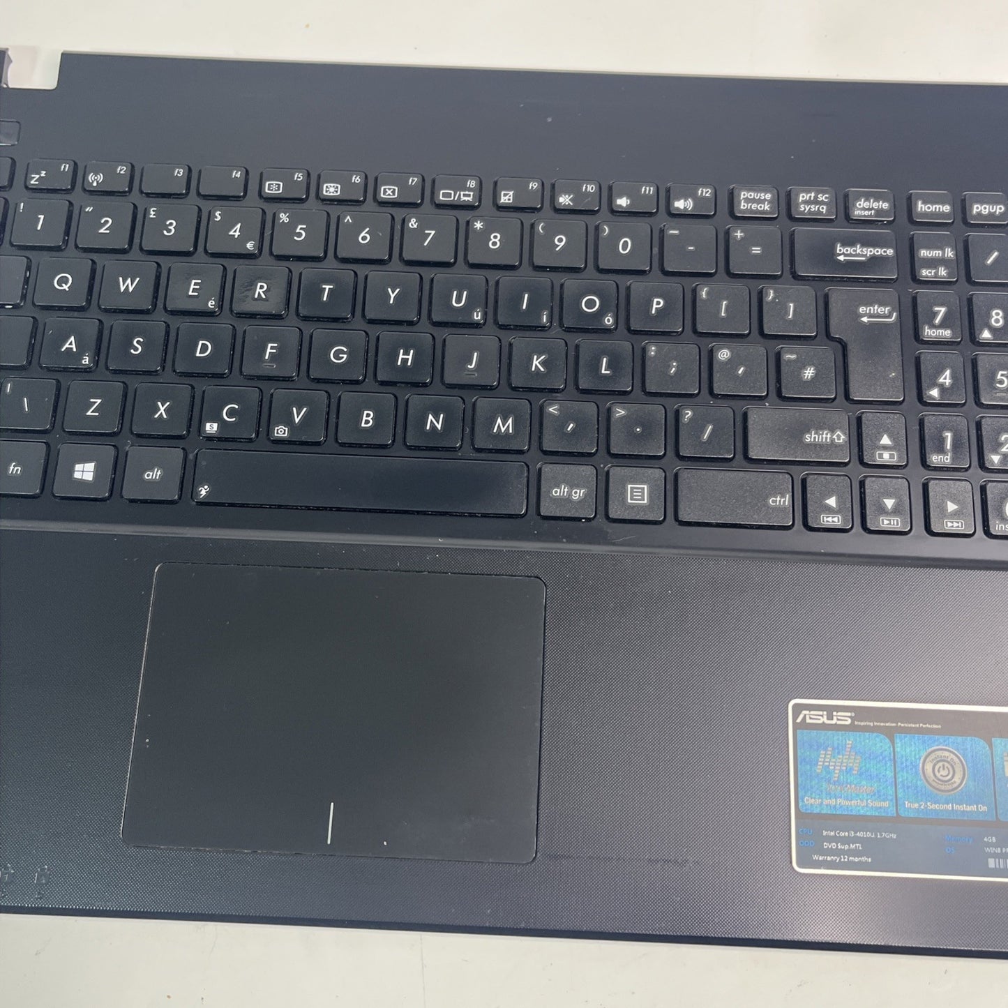 Genuine Black Asus P550L Palmrest & Keyboard And Touchpad 13N0-PEA1F11