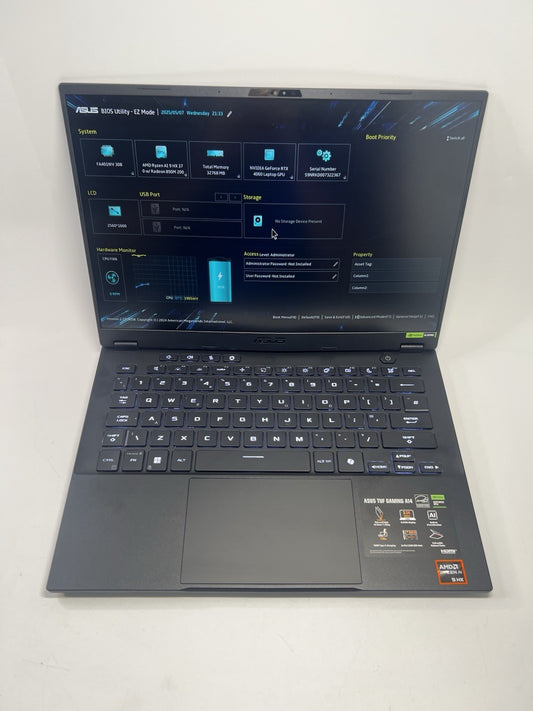 ASUS TUF A14 AMD Ryzen AI 9 32GB RAM  RTX 4060 165Hz 14 Inch For Parts