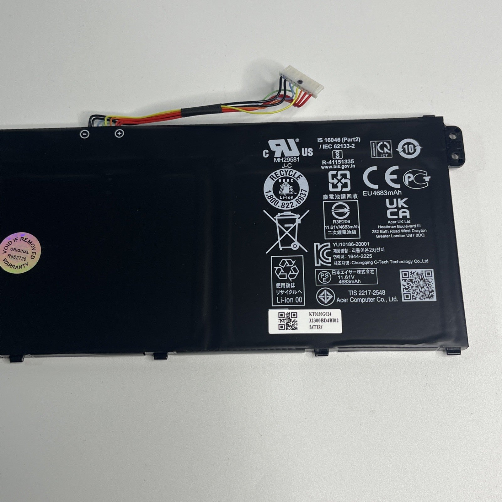 Genuine Acer chromebook spin 714 n22q10 battery AP19B8M
