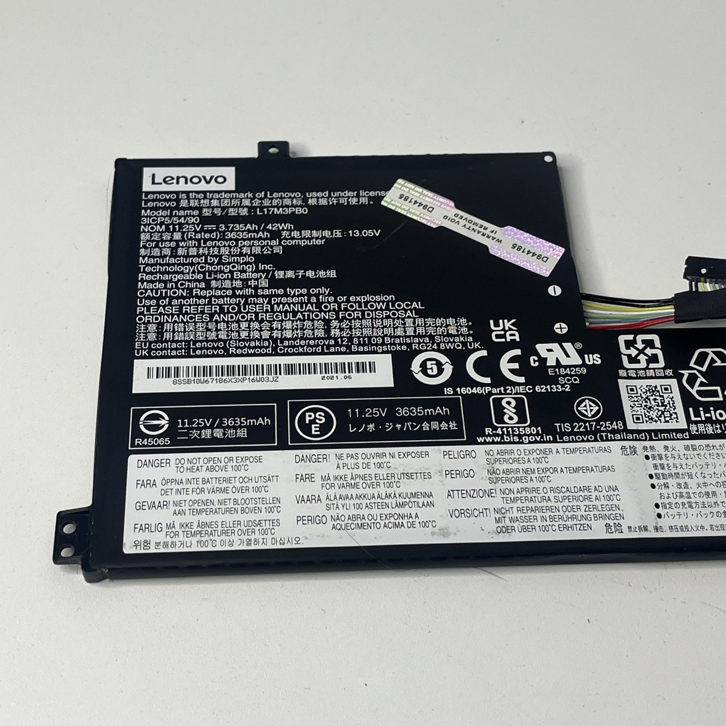 Genuine Lenovo Chromebook S340-14  Battery  L17m3pb0 Good Condition