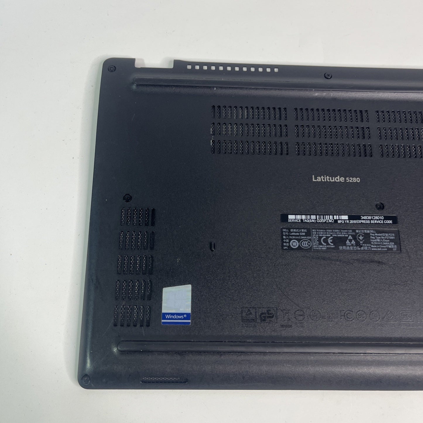 Genuine Black Dell Latitude 5280 Bottom-base Cover   CN-0jf8w7