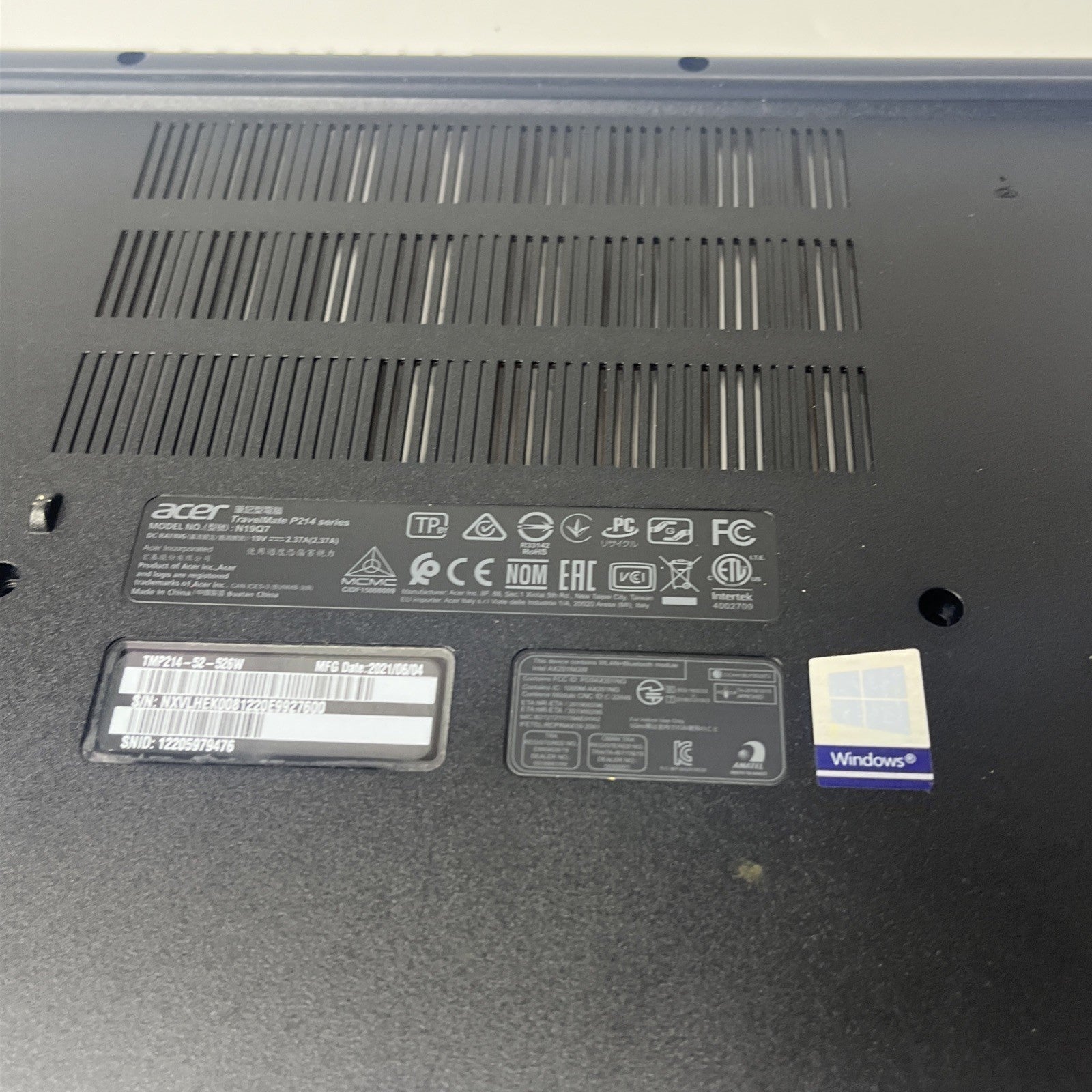 Genuine Black Acer Travelmate P214-52 Bottom Base Lower Cover