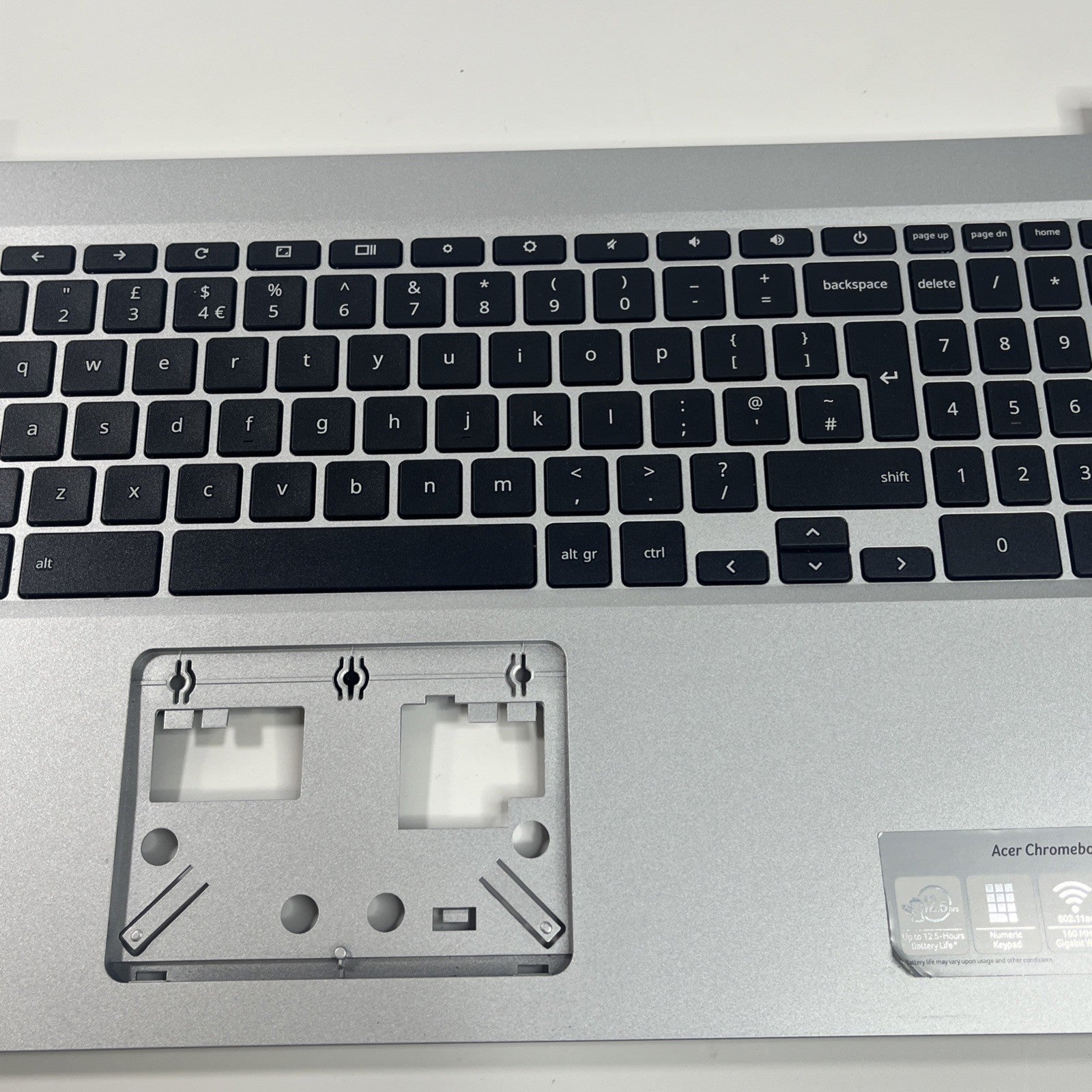 Genuine Acer Chromebook CB315-3H Palmrest And Keyboard Silver