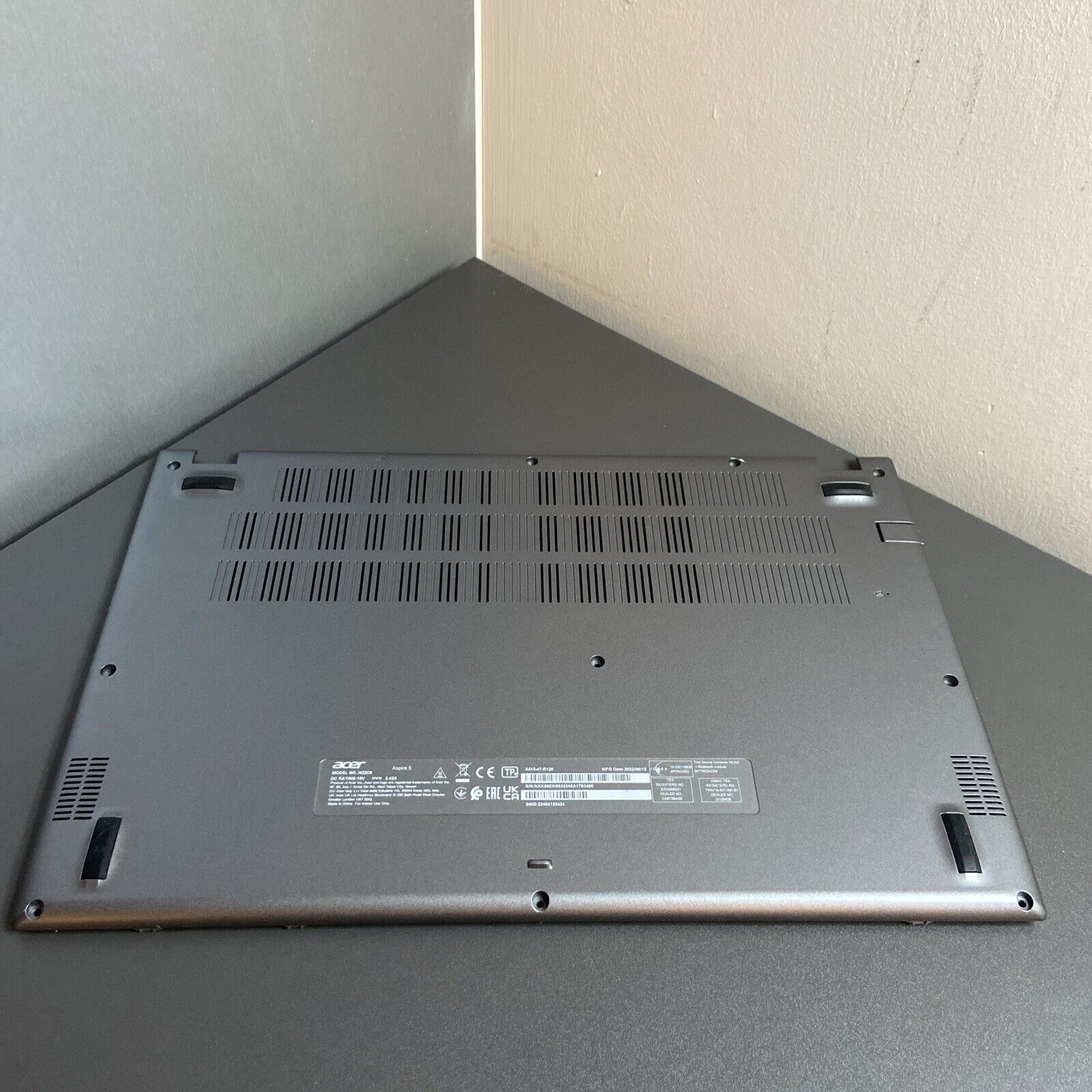 Acer Aspire A515-47 Bottom Base Cover Lower Case AP3TY000300 Grey
